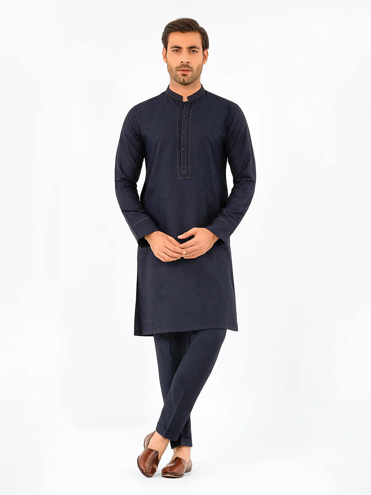 Embroidered Blended Kurta Pajama - EMTSC23-105