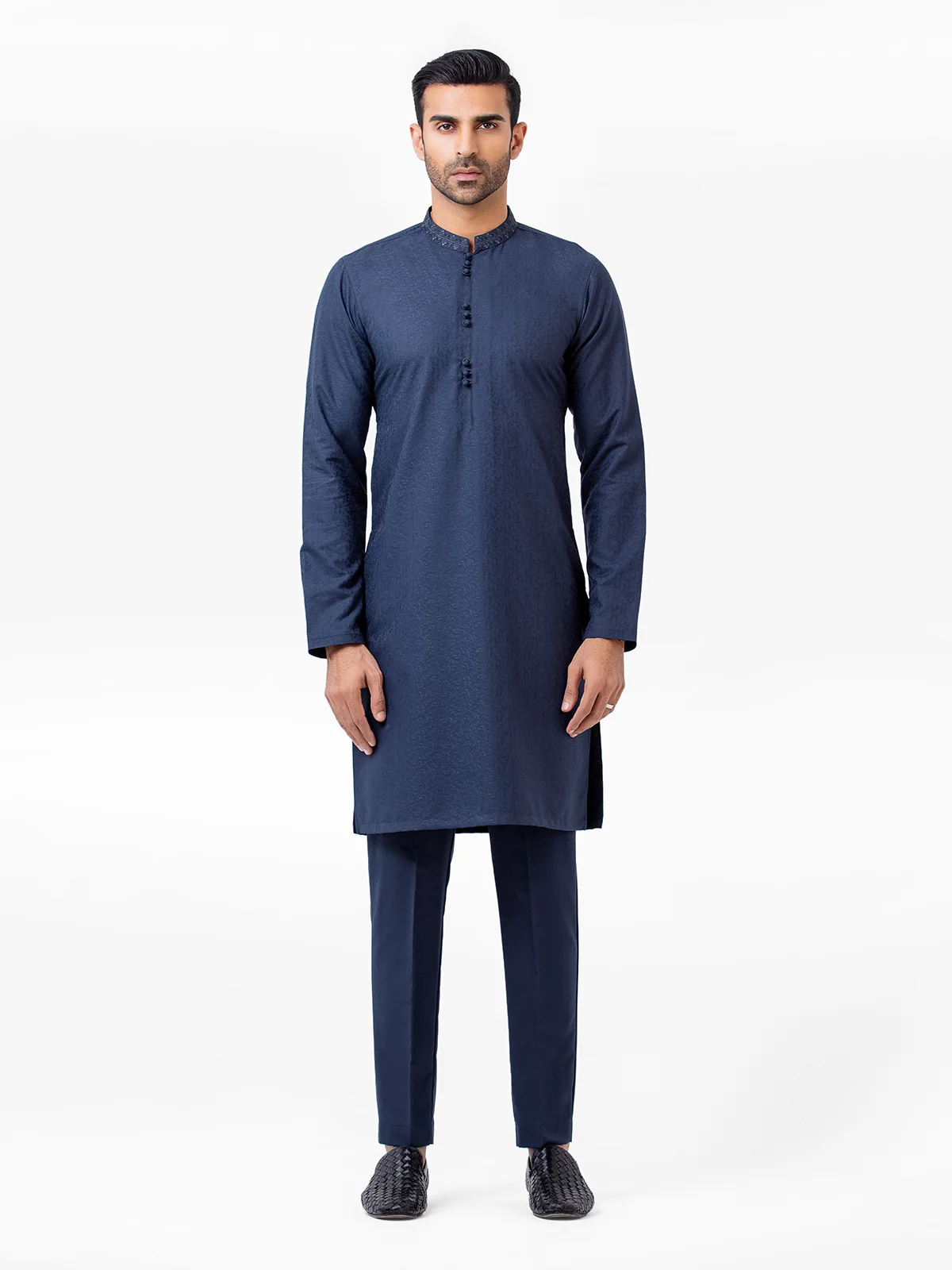 Embroidered Blended Kurta Pajama - EMTSC23-106
