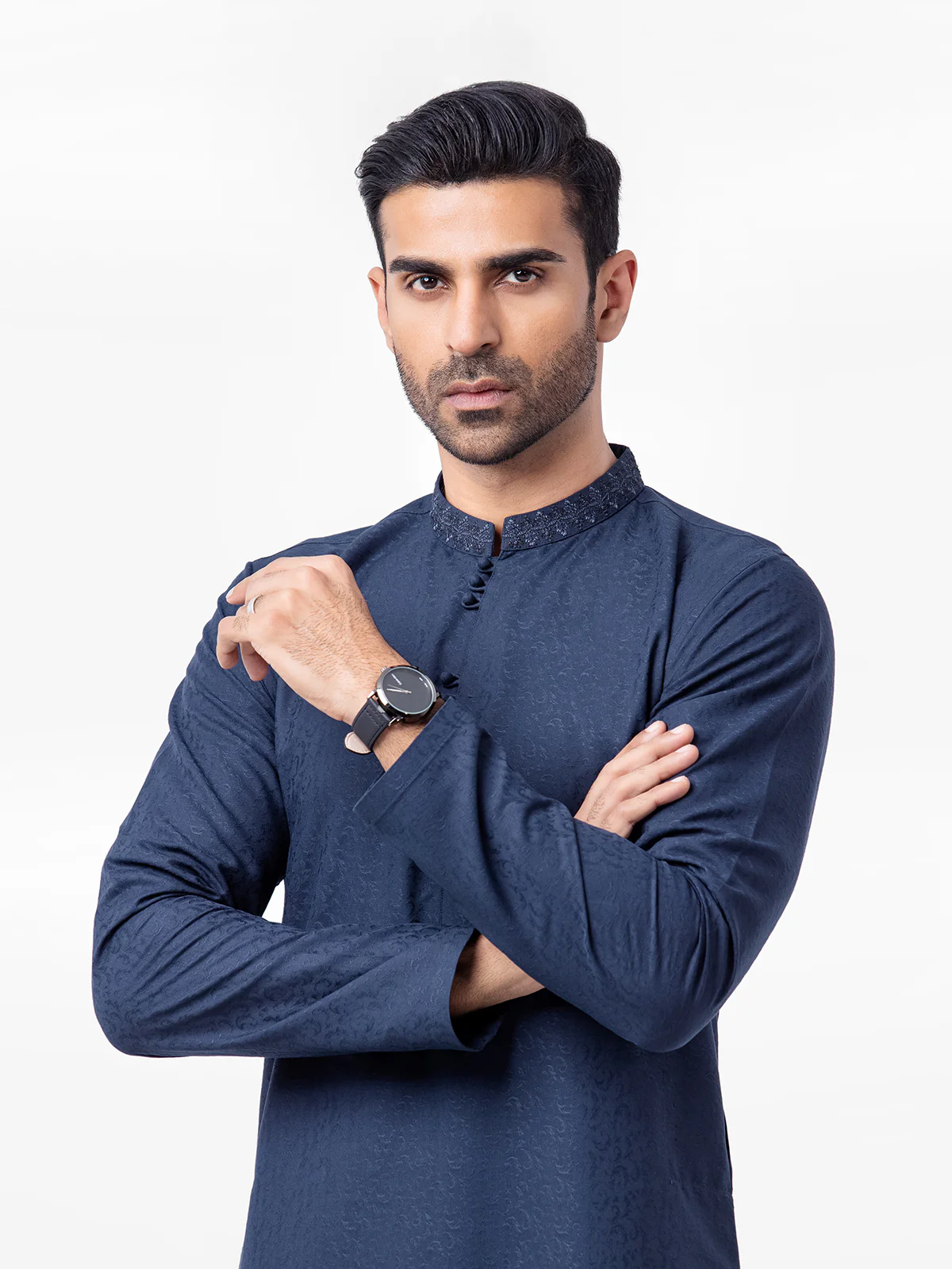 Embroidered Blended Kurta Pajama - EMTSC23-106 - Image 3