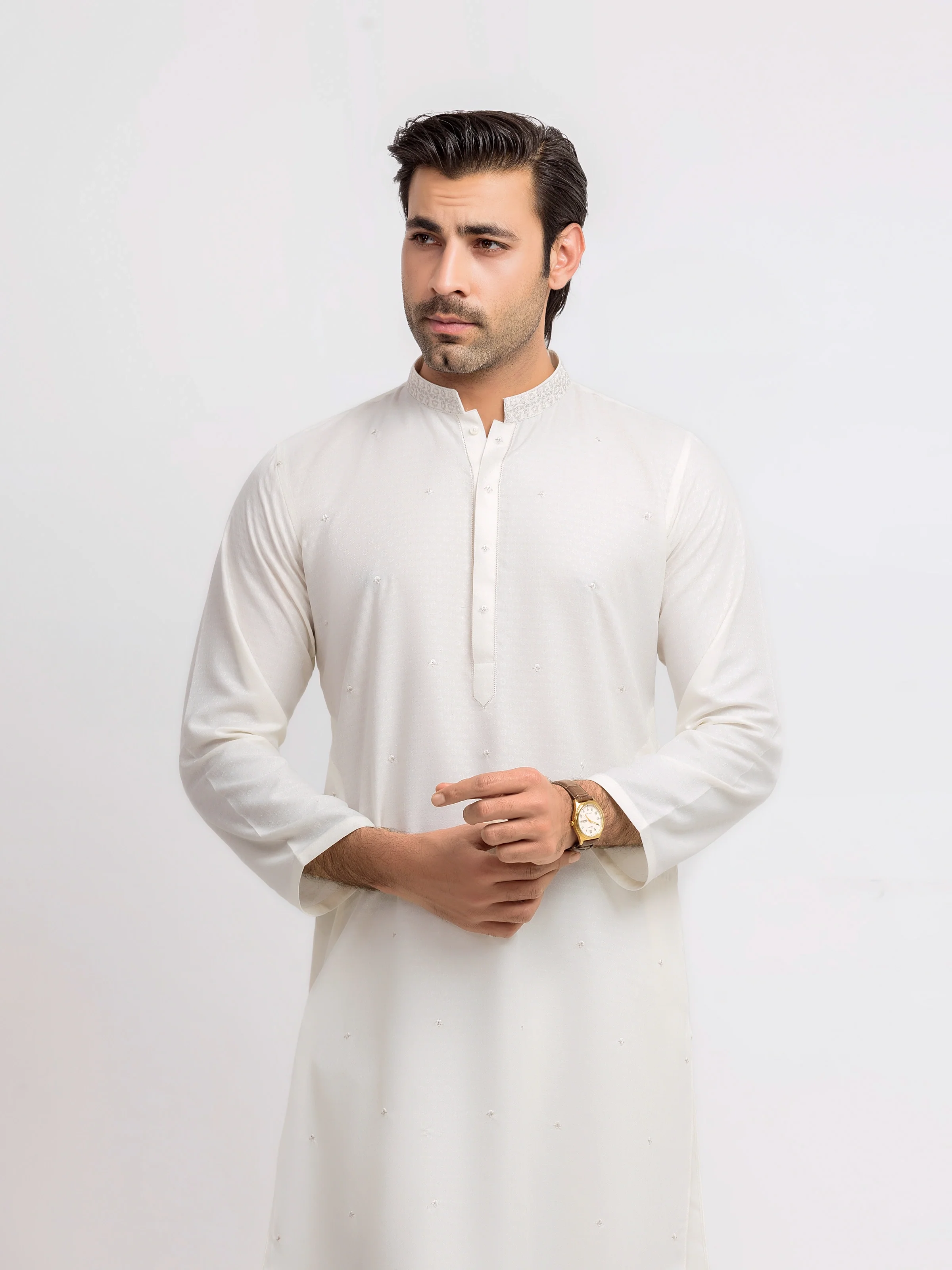 Embroidered Jacquard Kurta - EMTK5-99612 - Image 2