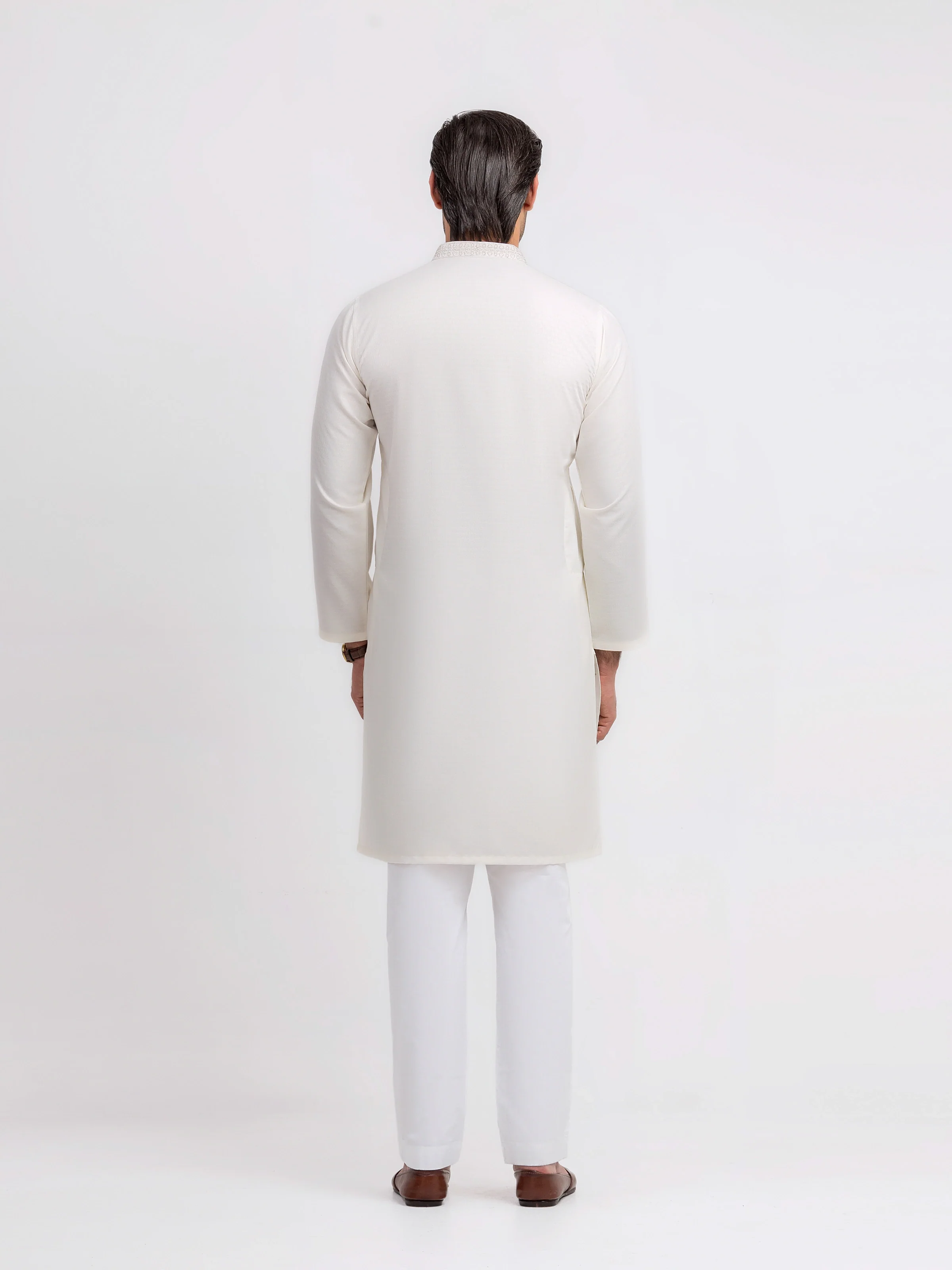 Embroidered Jacquard Kurta - EMTK5-99612 - Image 5