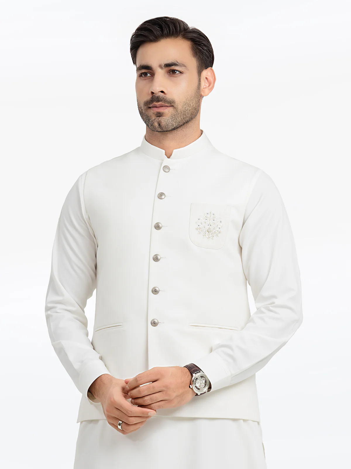 Embroidered Blended Waistcoat Suit - EMTWCS24-005 - Image 2