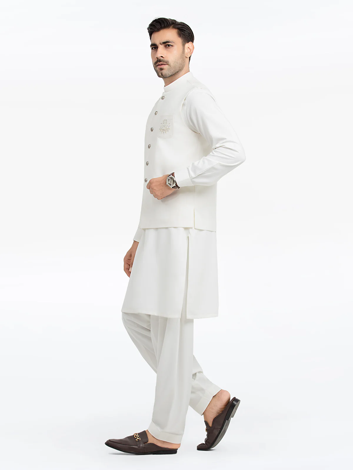 Embroidered Blended Waistcoat Suit - EMTWCS24-005 - Image 4