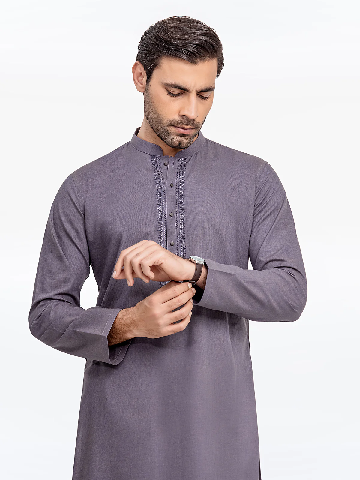 Embroidered Blended Kurta - EMTK24-99428 - Image 3