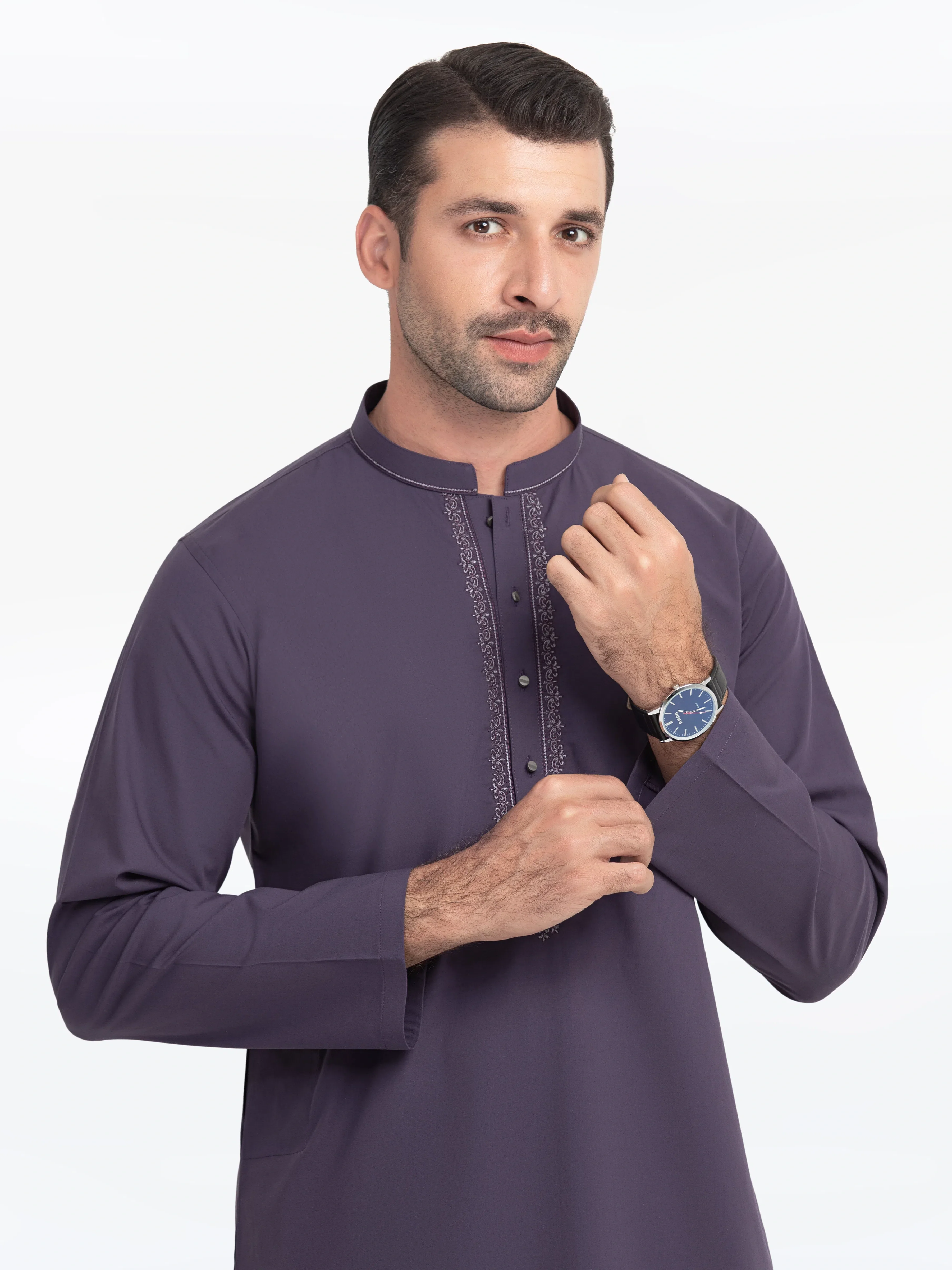 Embroidered Cambric Kurta - EMTK5-99523 - Image 2