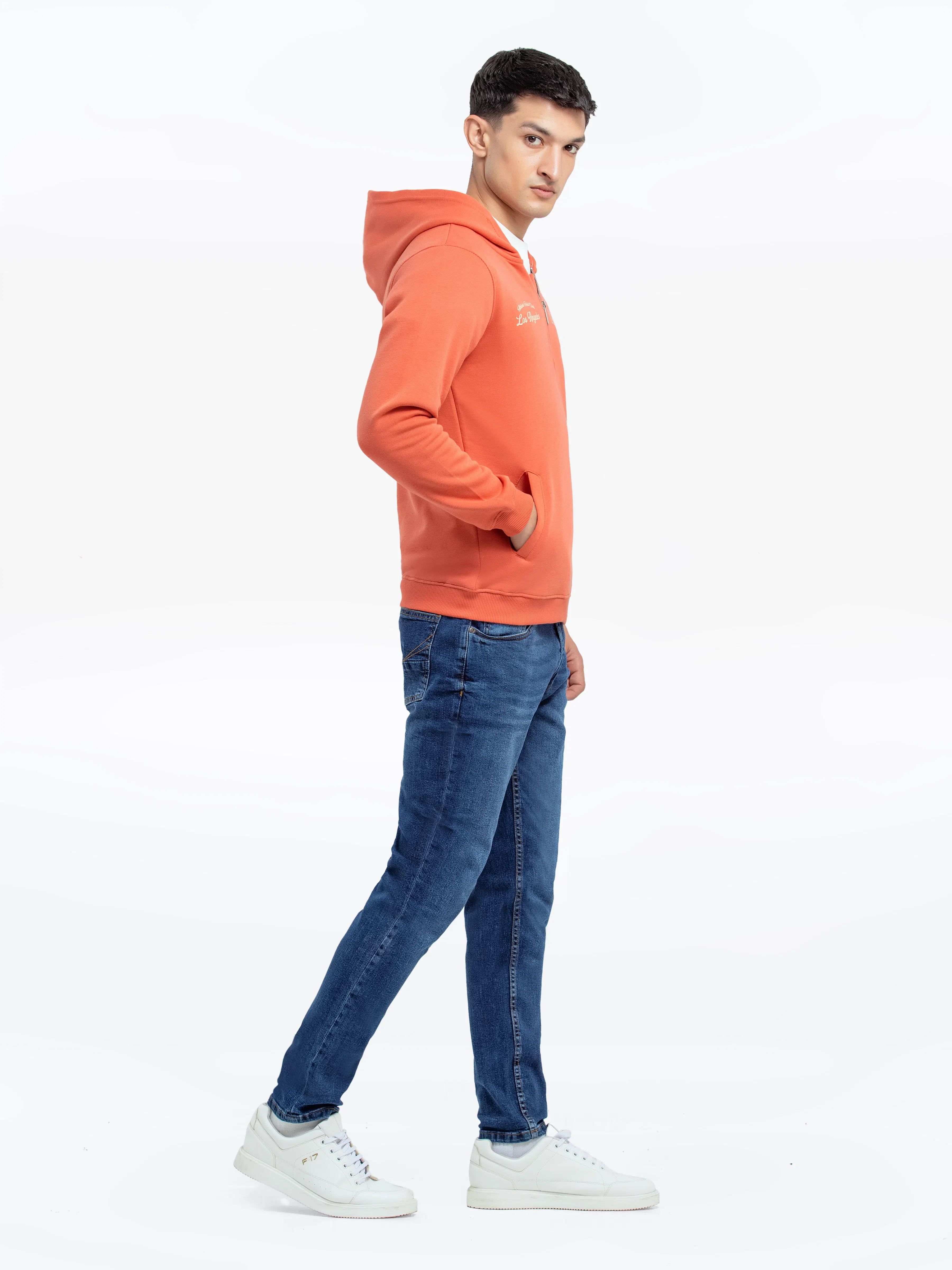 Quarter Zip-Up Hoodie - EMTH24-009 - Image 5