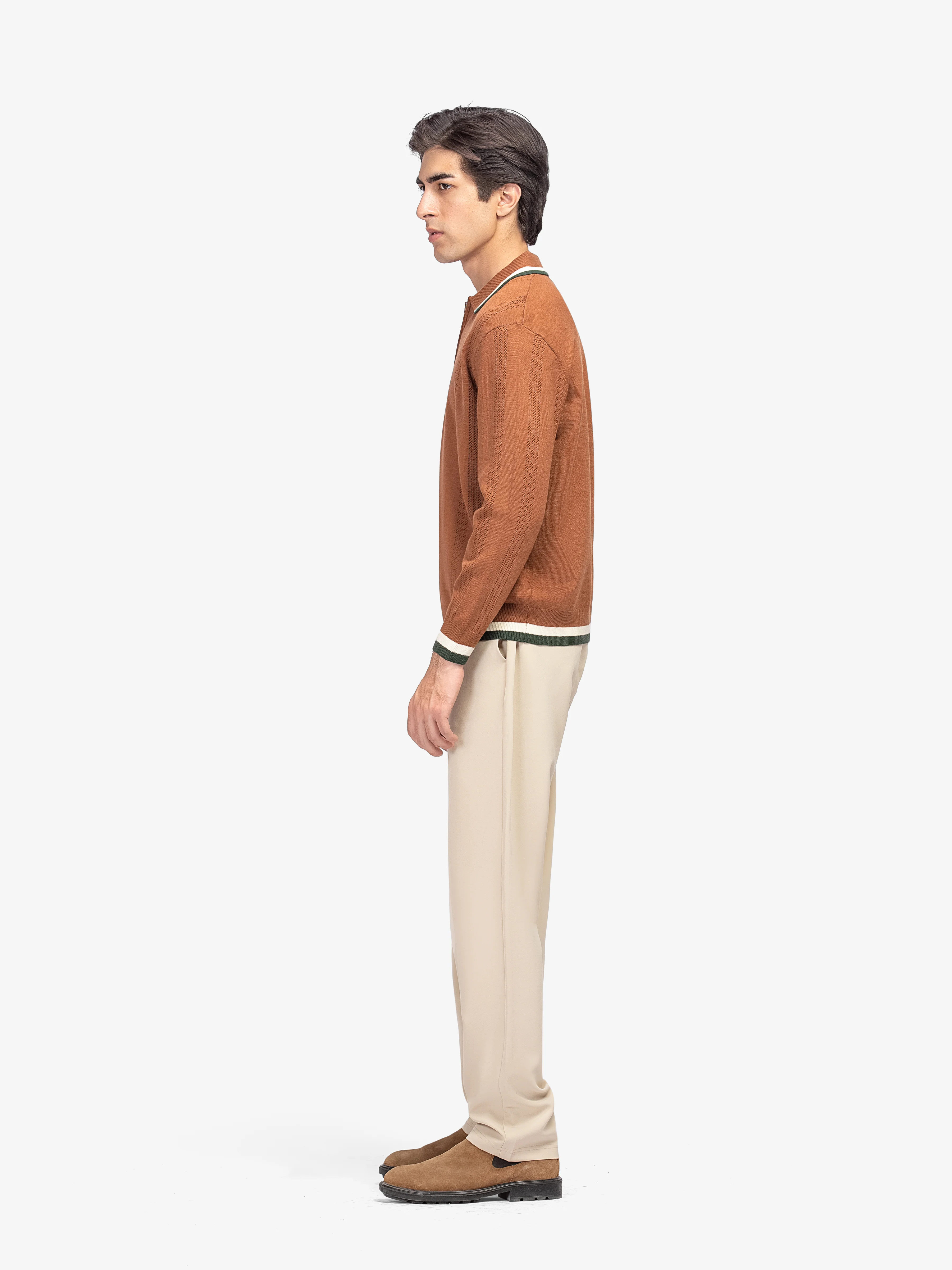 Quarter Zip-Up Sweater - EMTSWT5-020 - Image 3