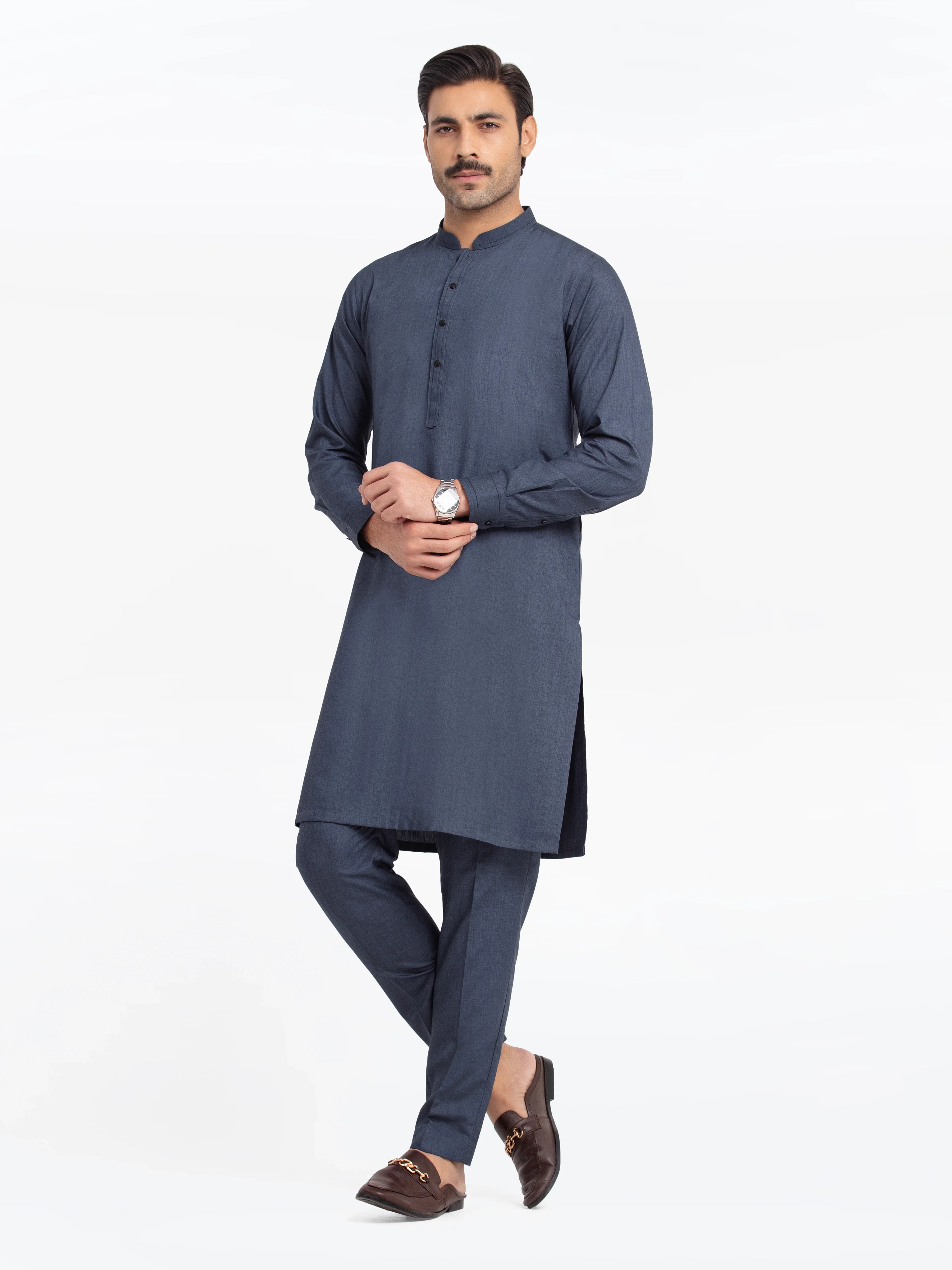 Embroidered Blended Kurta Pajama - EMTKPT24-048