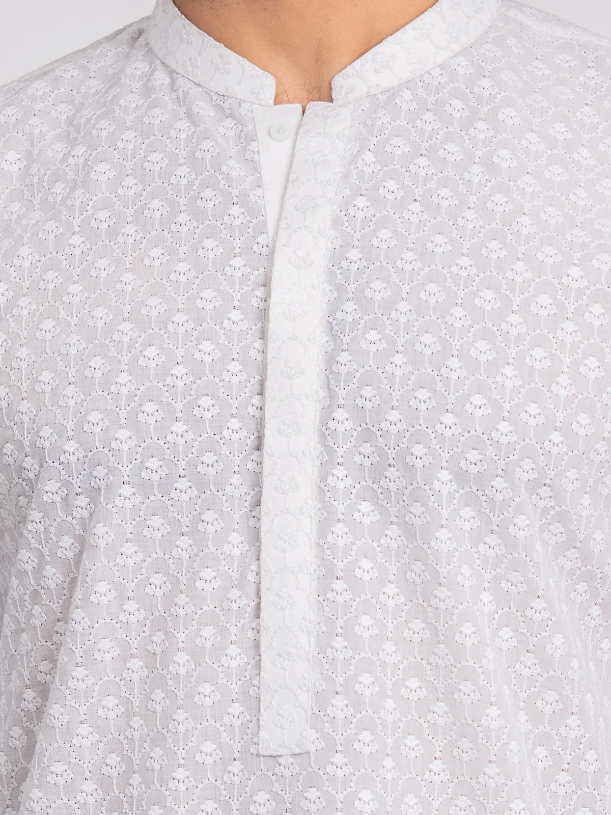 Embroidered Cotton Kurta - EMTK24-99426 - Image 4