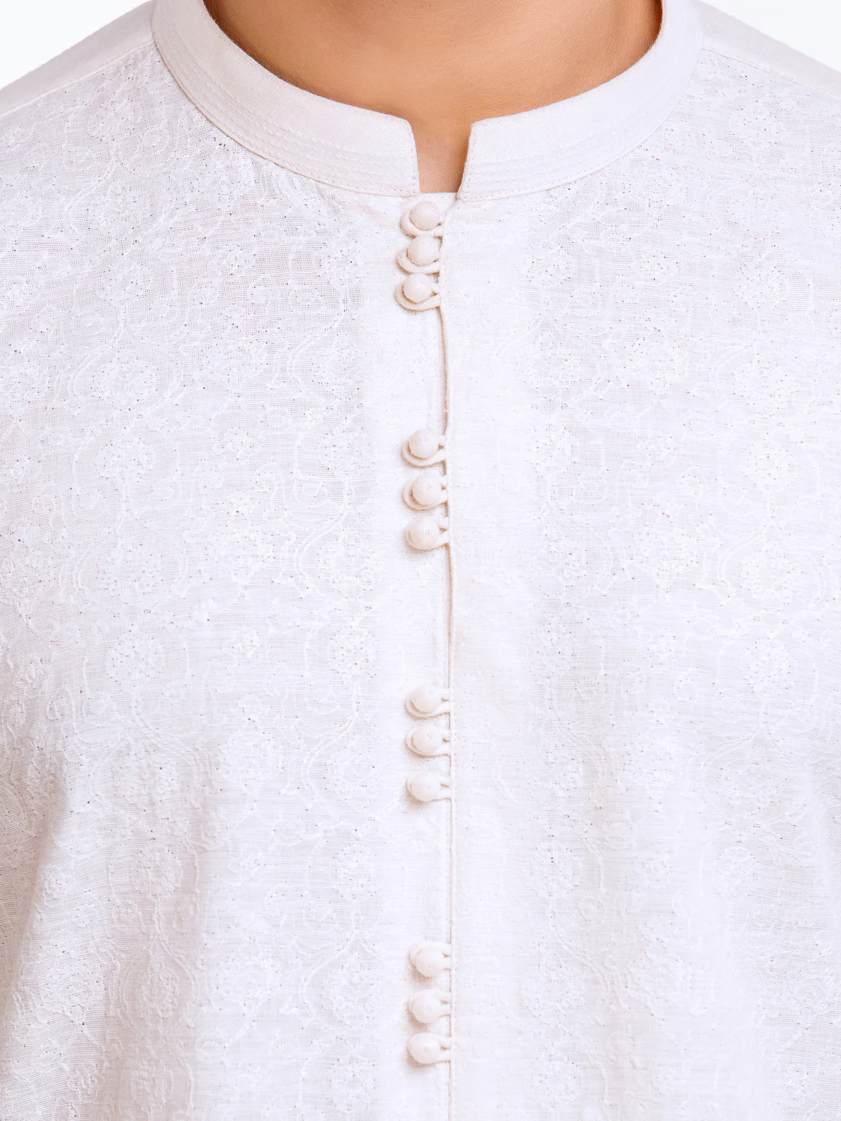 Embroidered Khaddar Kurta Pajama - EMTSC23-091 - Image 4