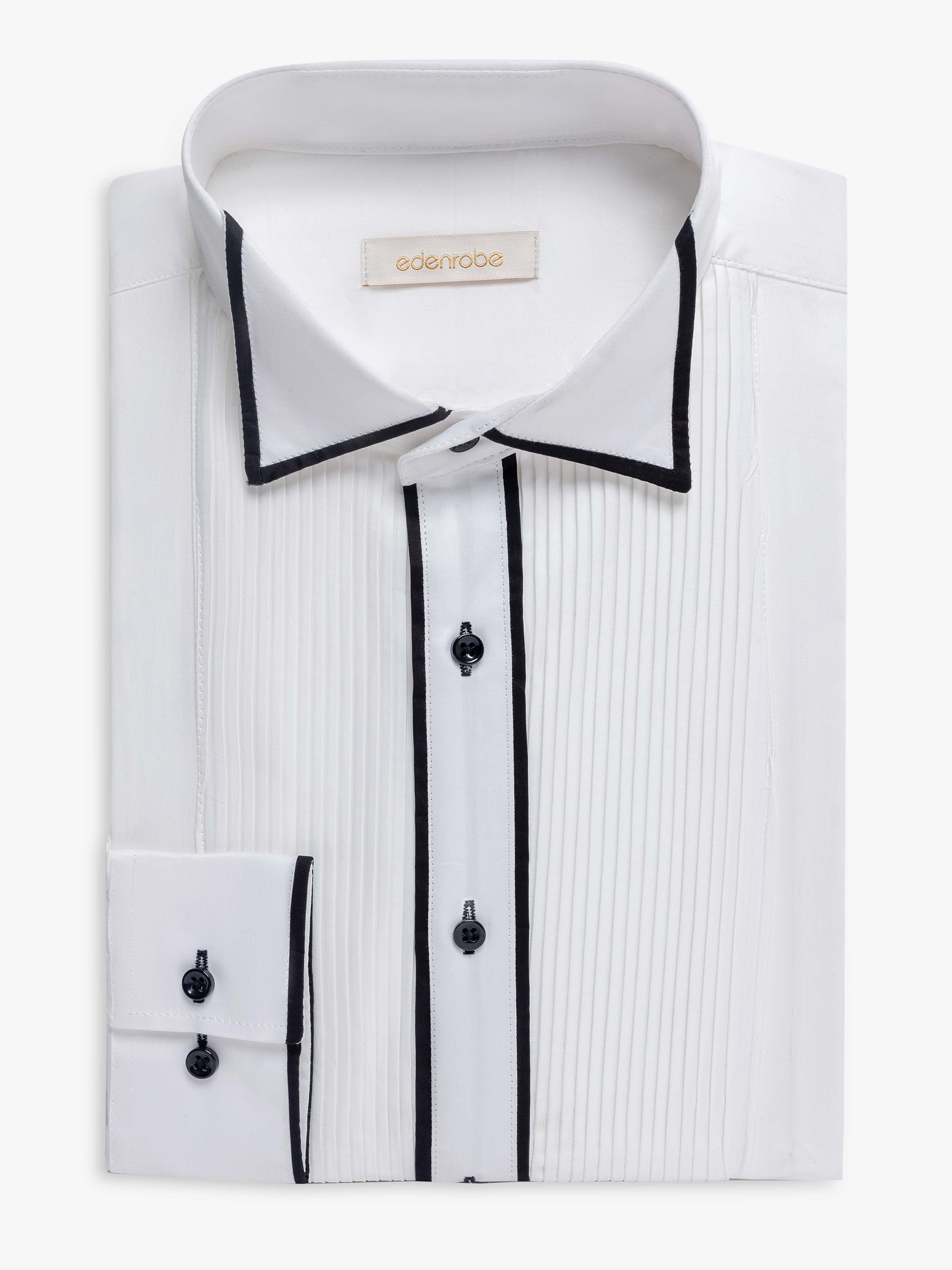 Front Pleated Tuxedo Shirt - ECMTST6-1001
