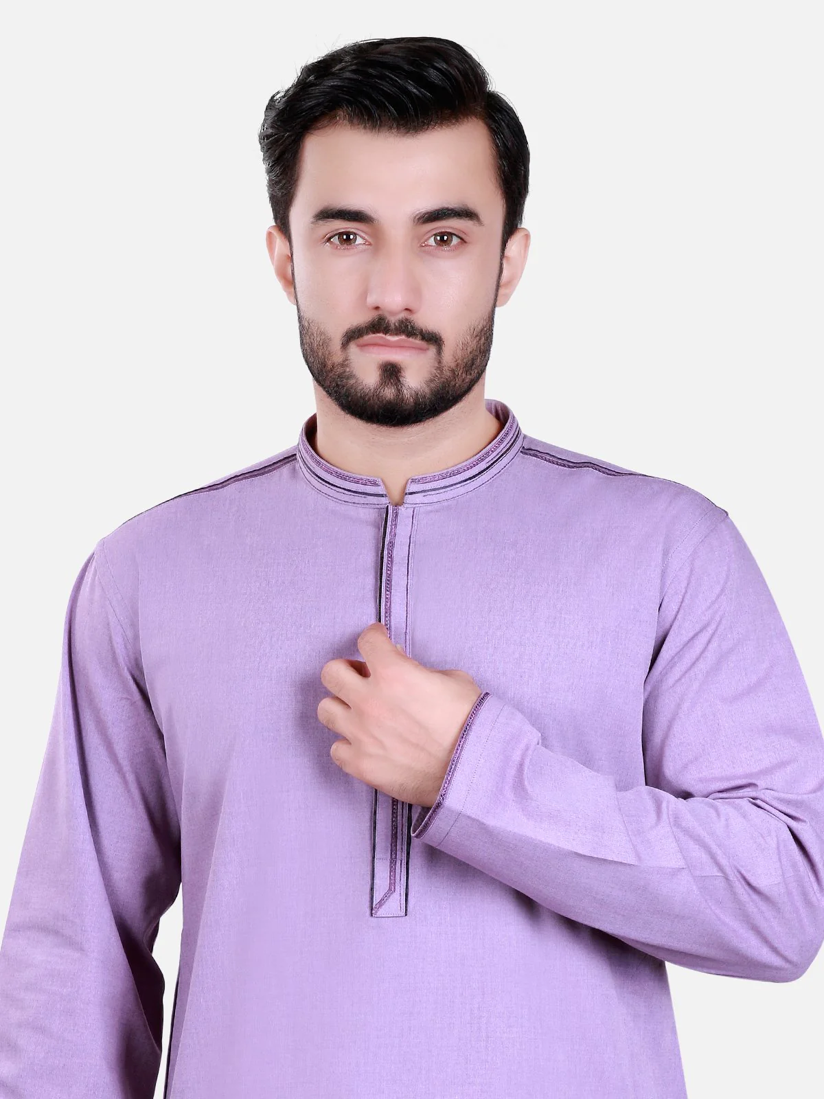 Embroidered Blended Kurta - MTK-C17S-9395 - Image 2