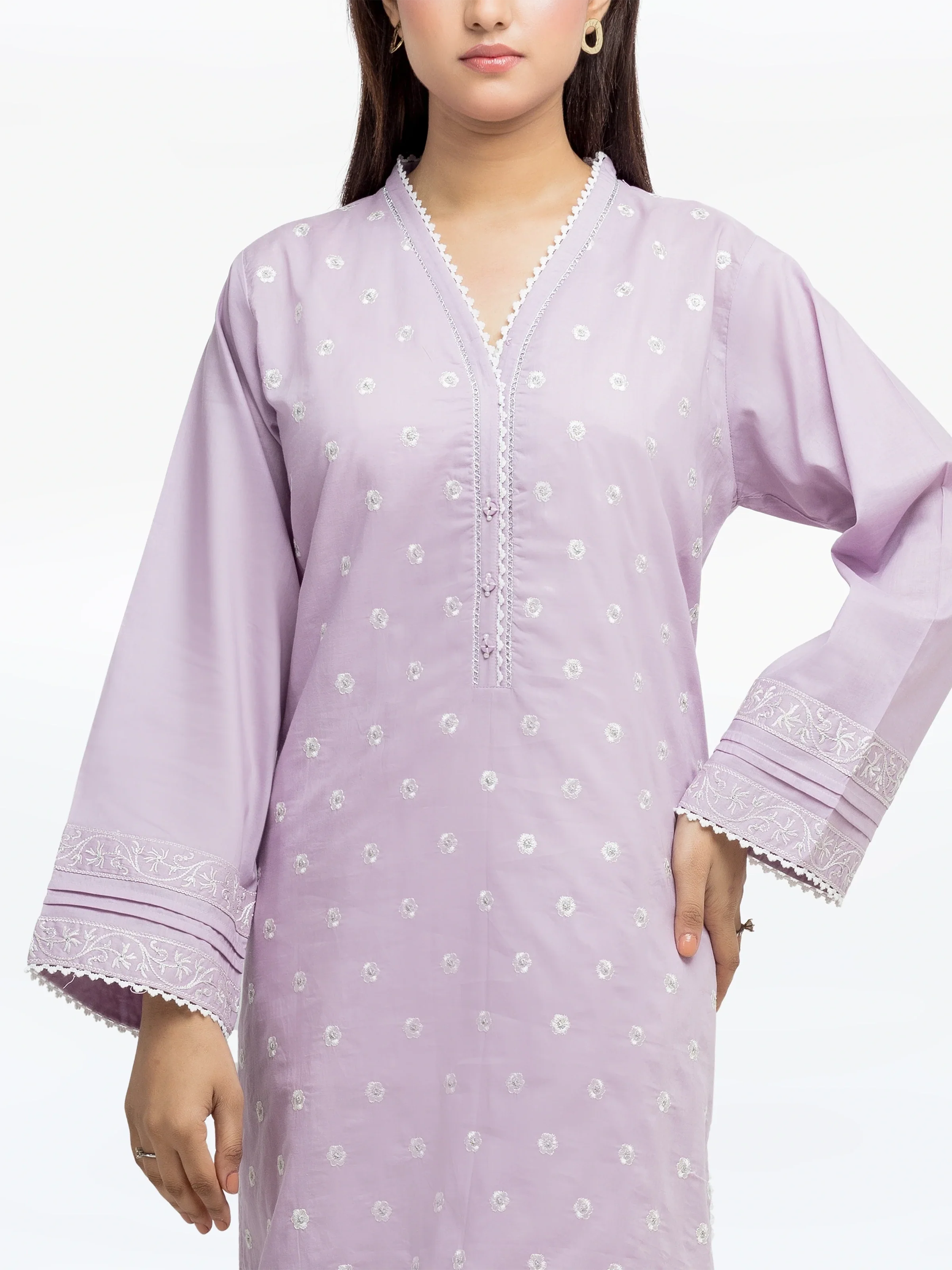 Embroidered Cambric Shirt - EWTKE25-81601S - Image 2