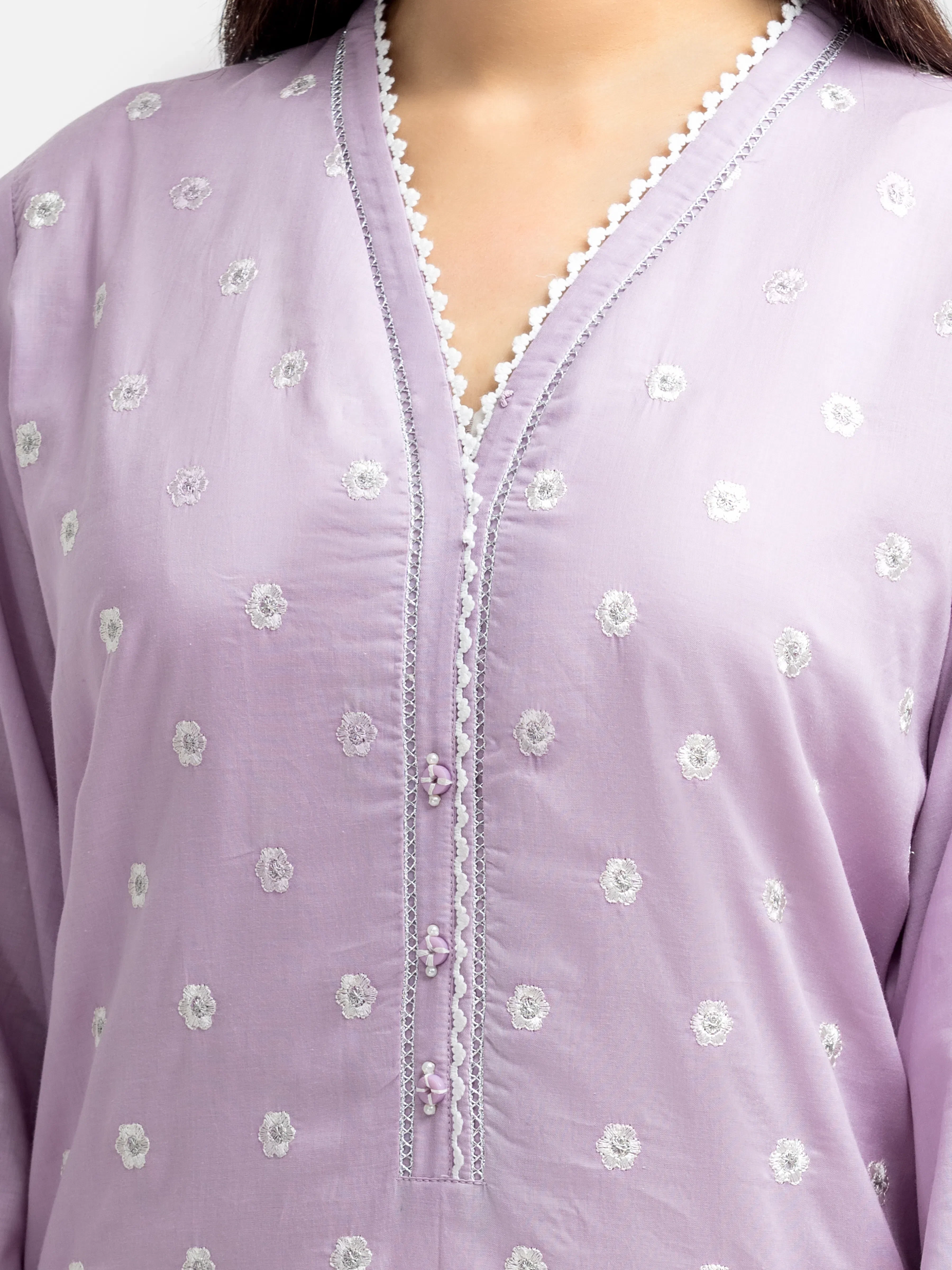 Embroidered Cambric Shirt - EWTKE25-81601S - Image 3
