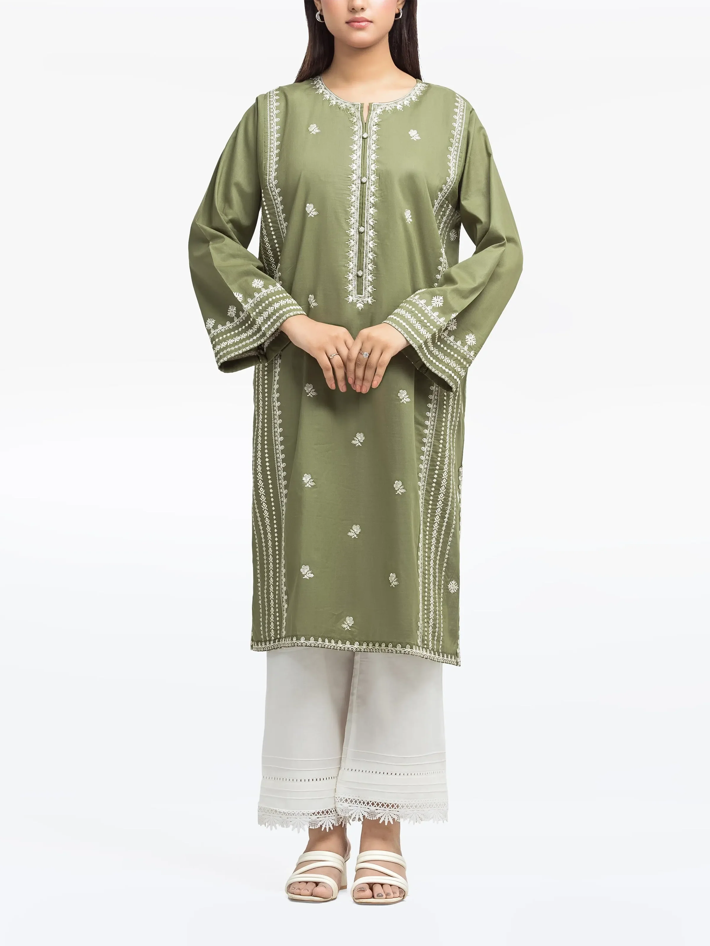 Embroidered Cambric Shirt - EWTKE25-81604S