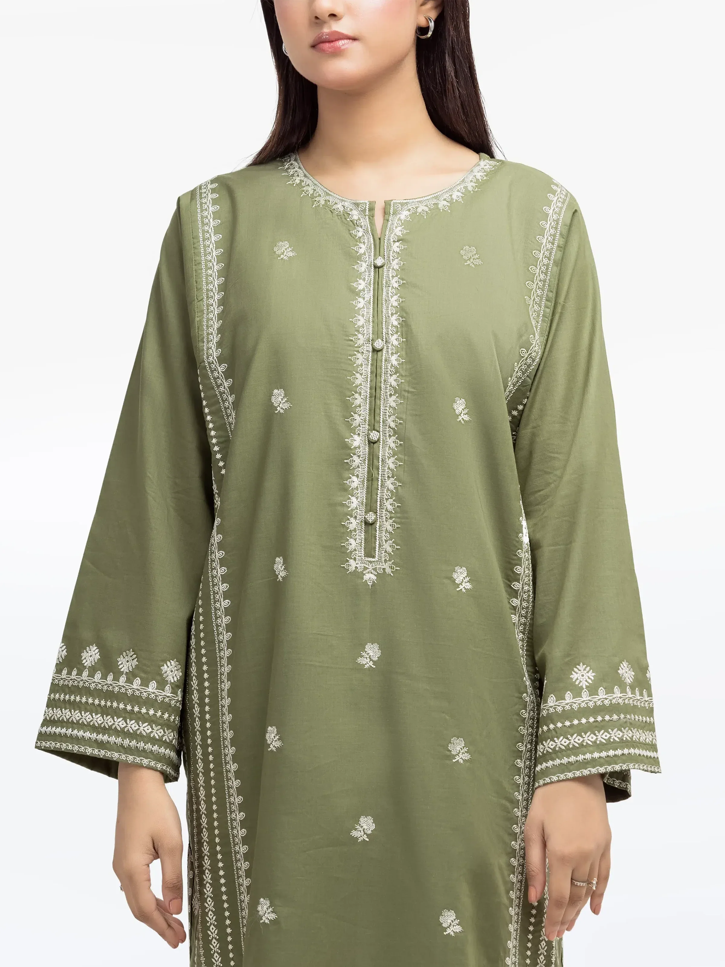 Embroidered Cambric Shirt - EWTKE25-81604S - Image 2