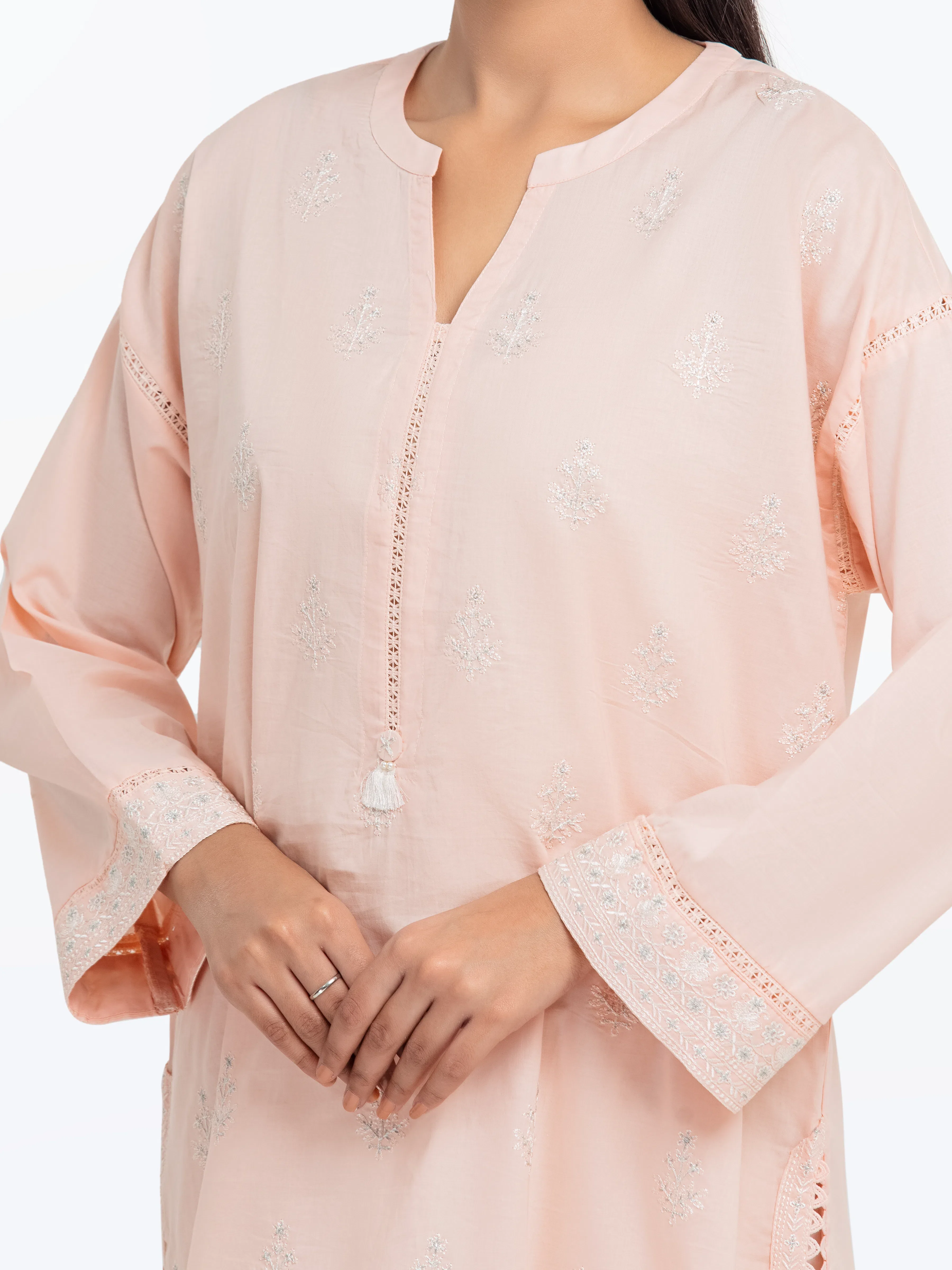 Embroidered Cambric Shirt - EWTKE25-81605S - Image 3