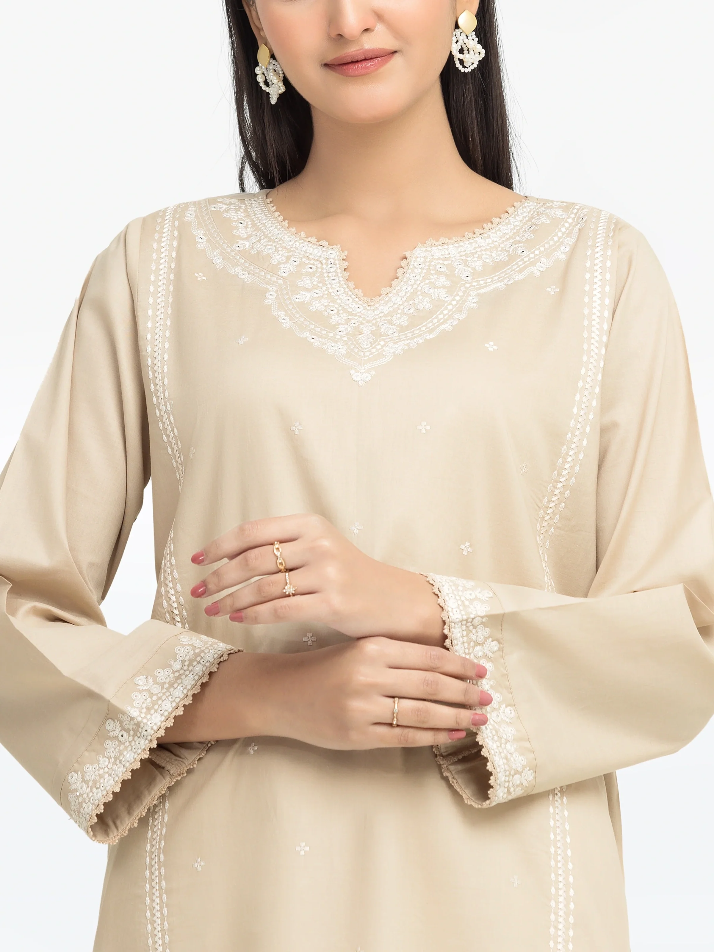 Embroidered Cambric Shirt - EWTKE25-81609S - Image 2