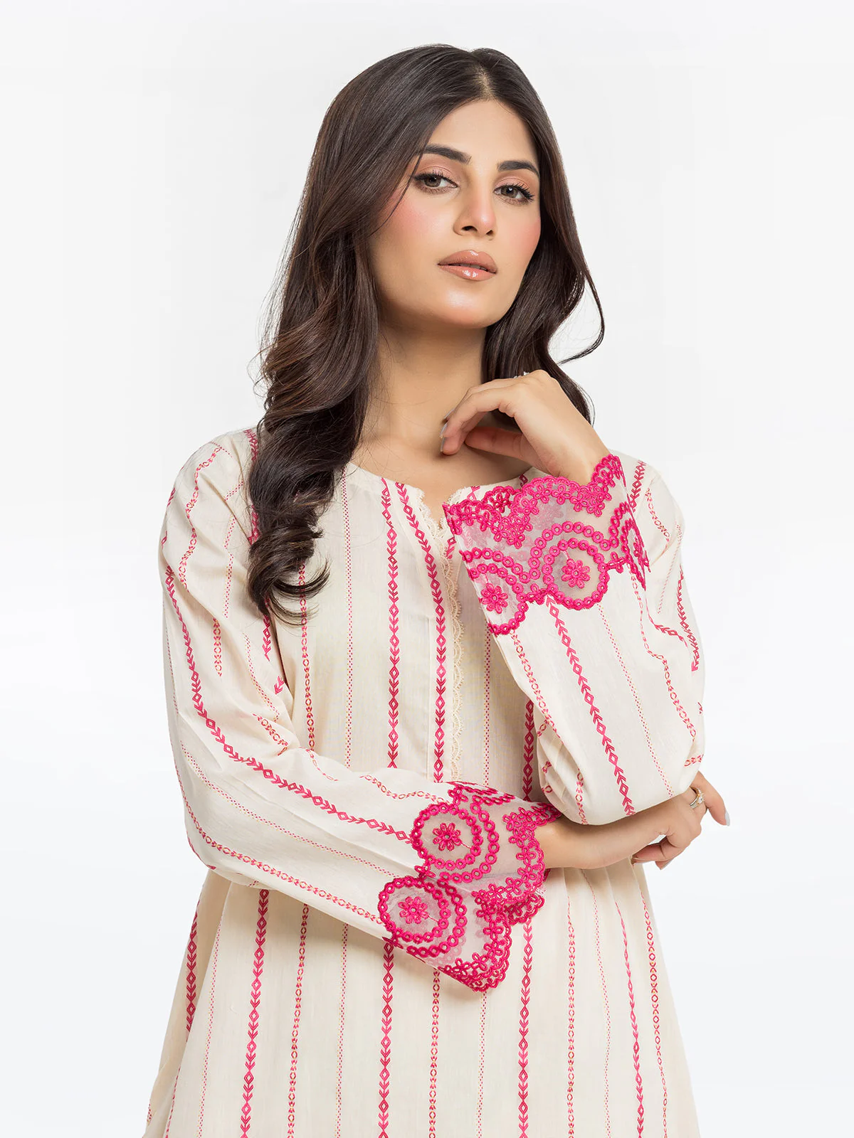 Embroidered Jacquard Shirt - EWTKE24-69643S