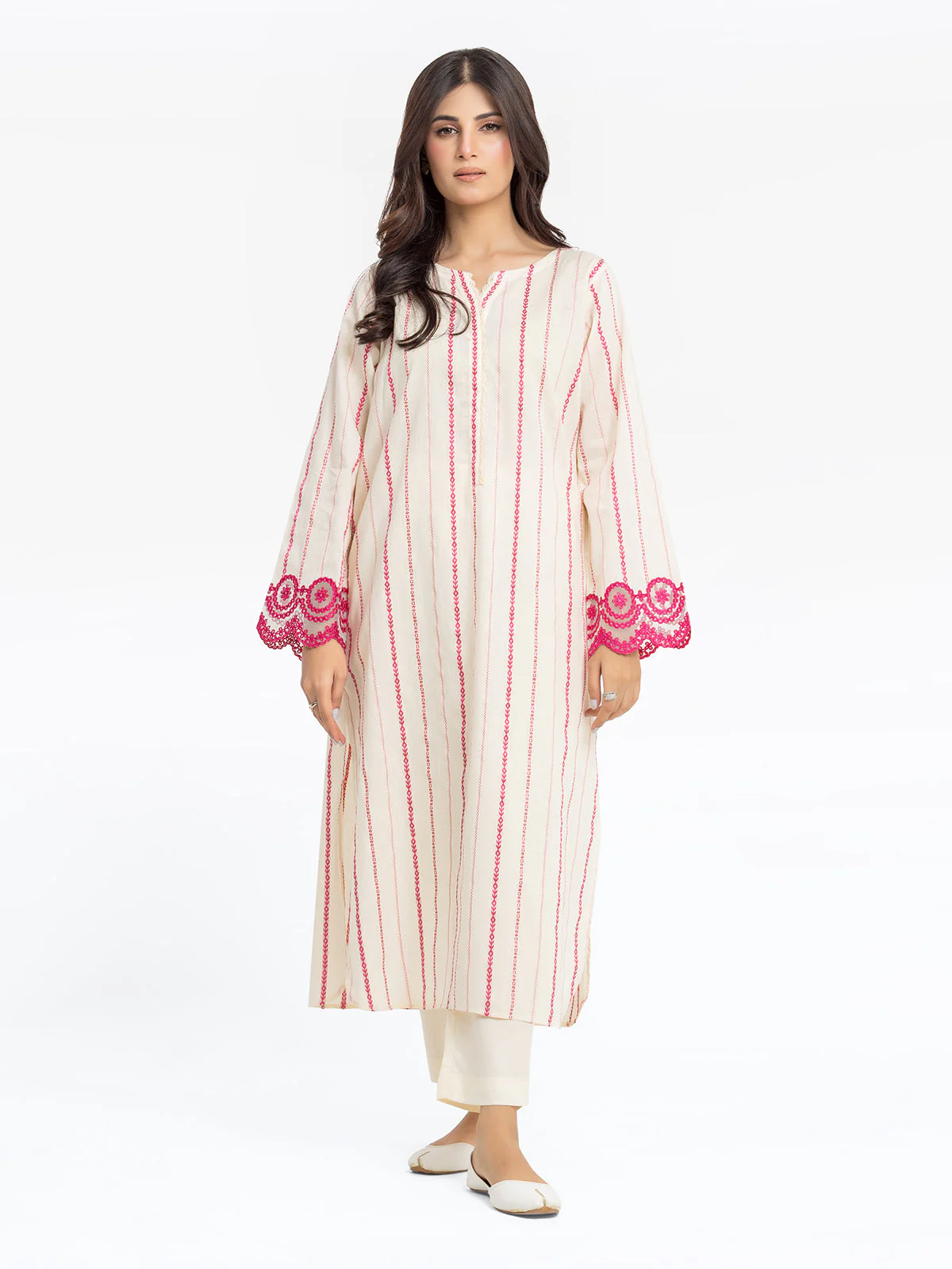 Embroidered Jacquard Shirt - EWTKE24-69643S - Image 2
