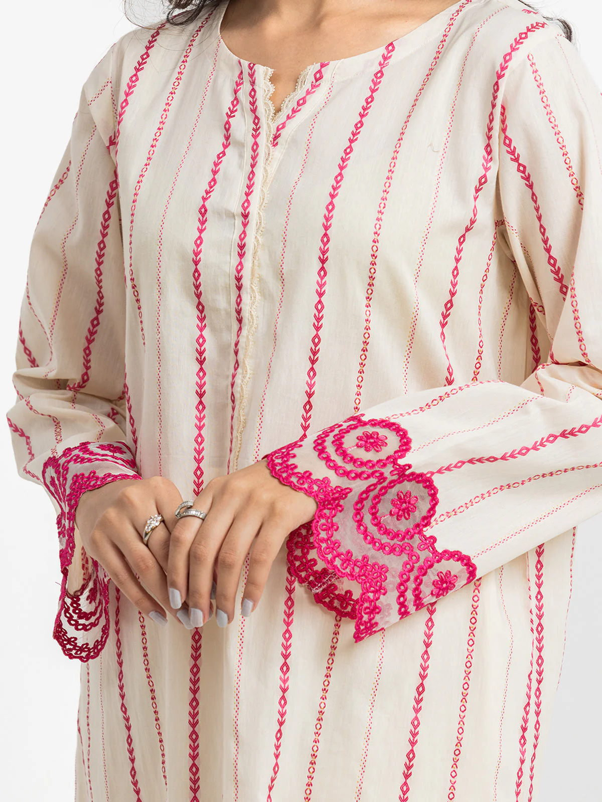 Embroidered Jacquard Shirt - EWTKE24-69643S - Image 3