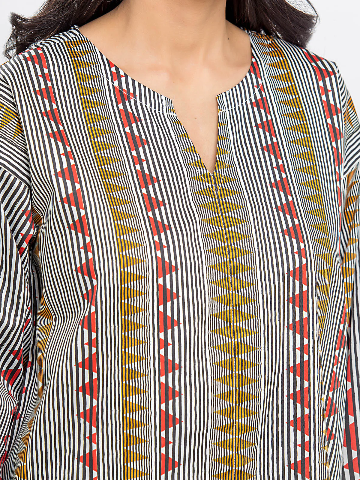 Printed Cotton Satin Shirt - EWTKP24-69690S - Image 4