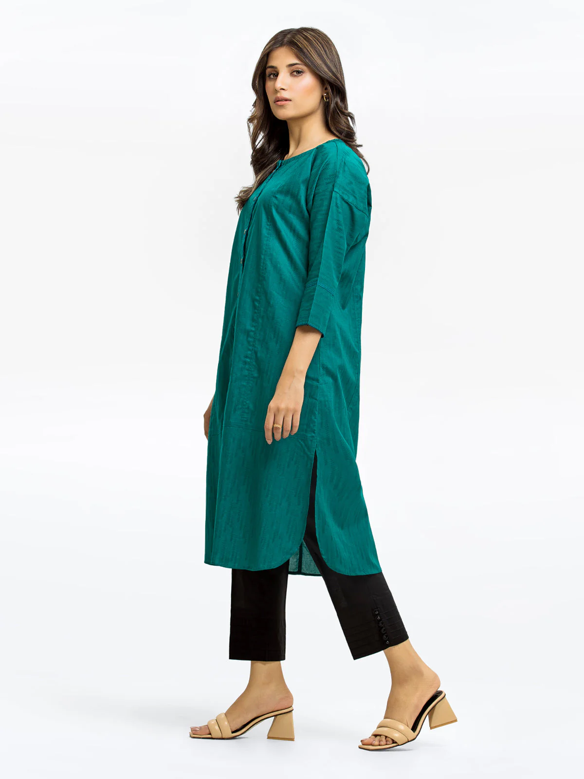 Solid Dobby Shirt - EWTKS24-68951S - Image 3