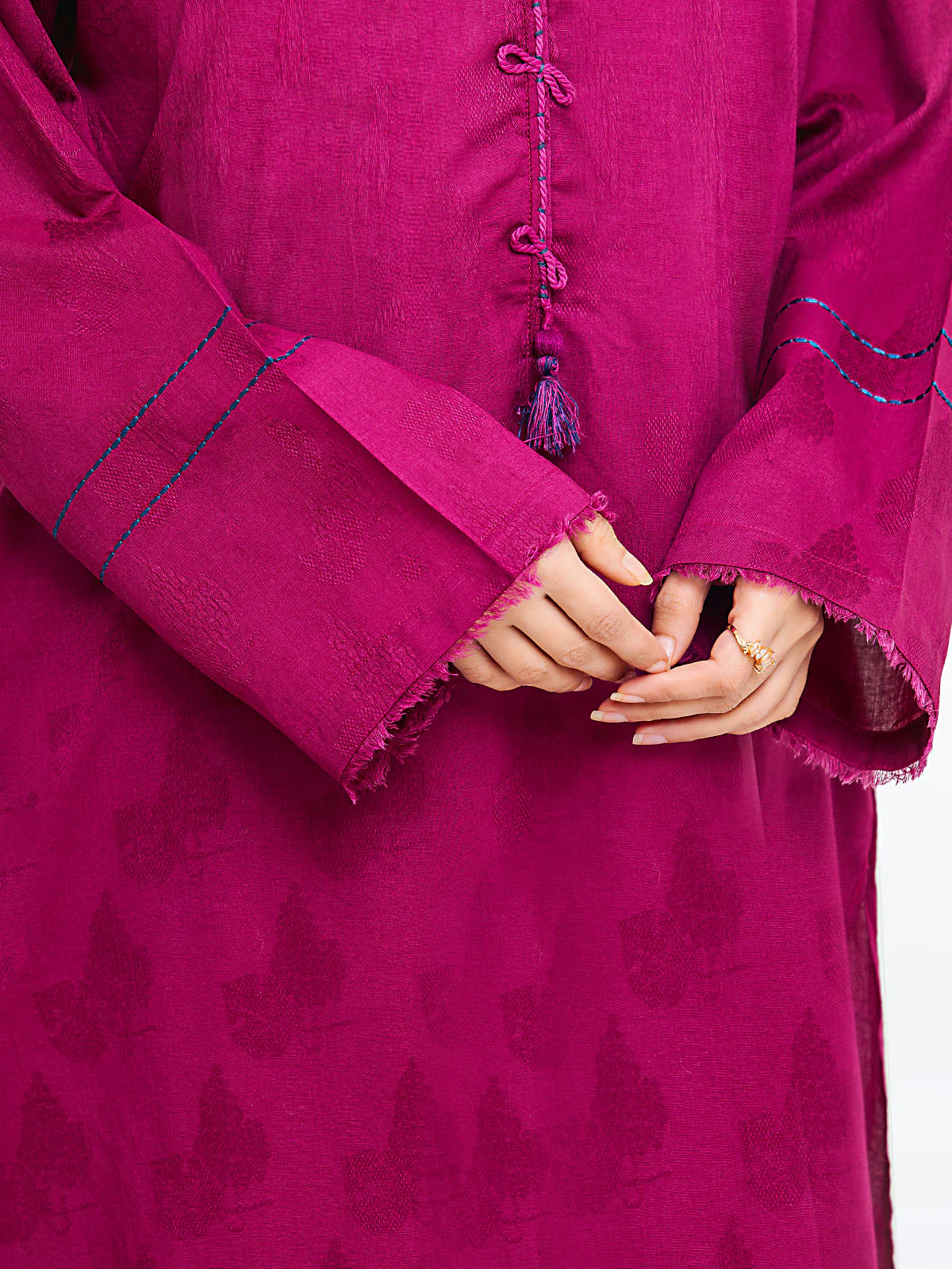 Solid Dobby Shirt - EWTKS24-69622S - Image 5