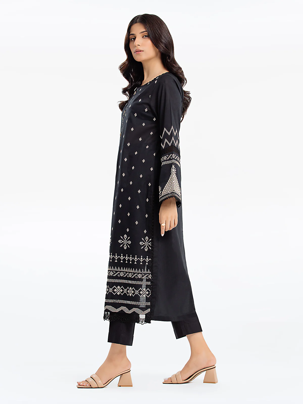 Embroidered Cambric Shirt Trouser - EWTKE24-81040ST - Image 4