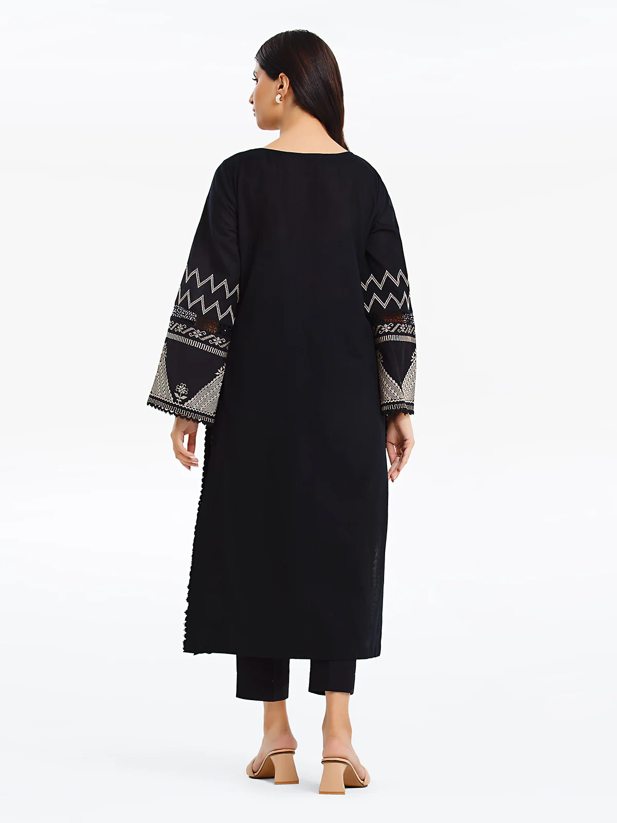Embroidered Cambric Shirt Trouser - EWTKE24-81040ST - Image 5