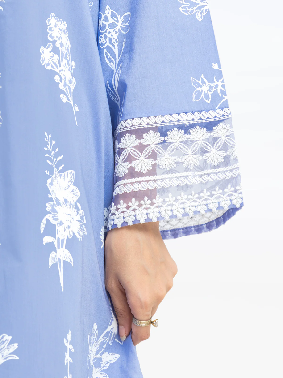 Embroidered Cambric Co-Ord Set - EWTKE24-81042ST - Image 4