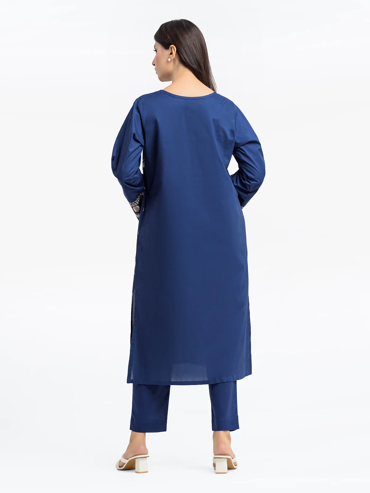 Embroidered Cambric Shirt Trouser - EWTKE24-81043ST - Image 5