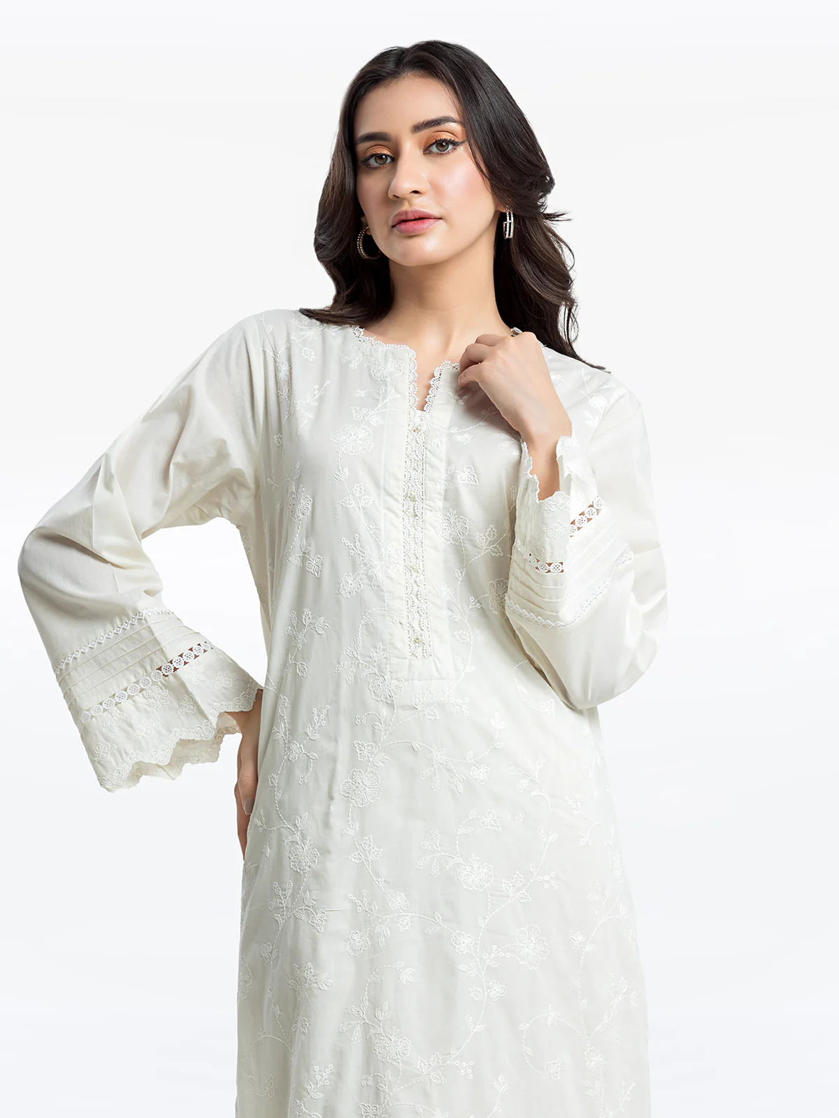 Embroidered Cambric Co-Ord Set - EWTKE24-81063ST