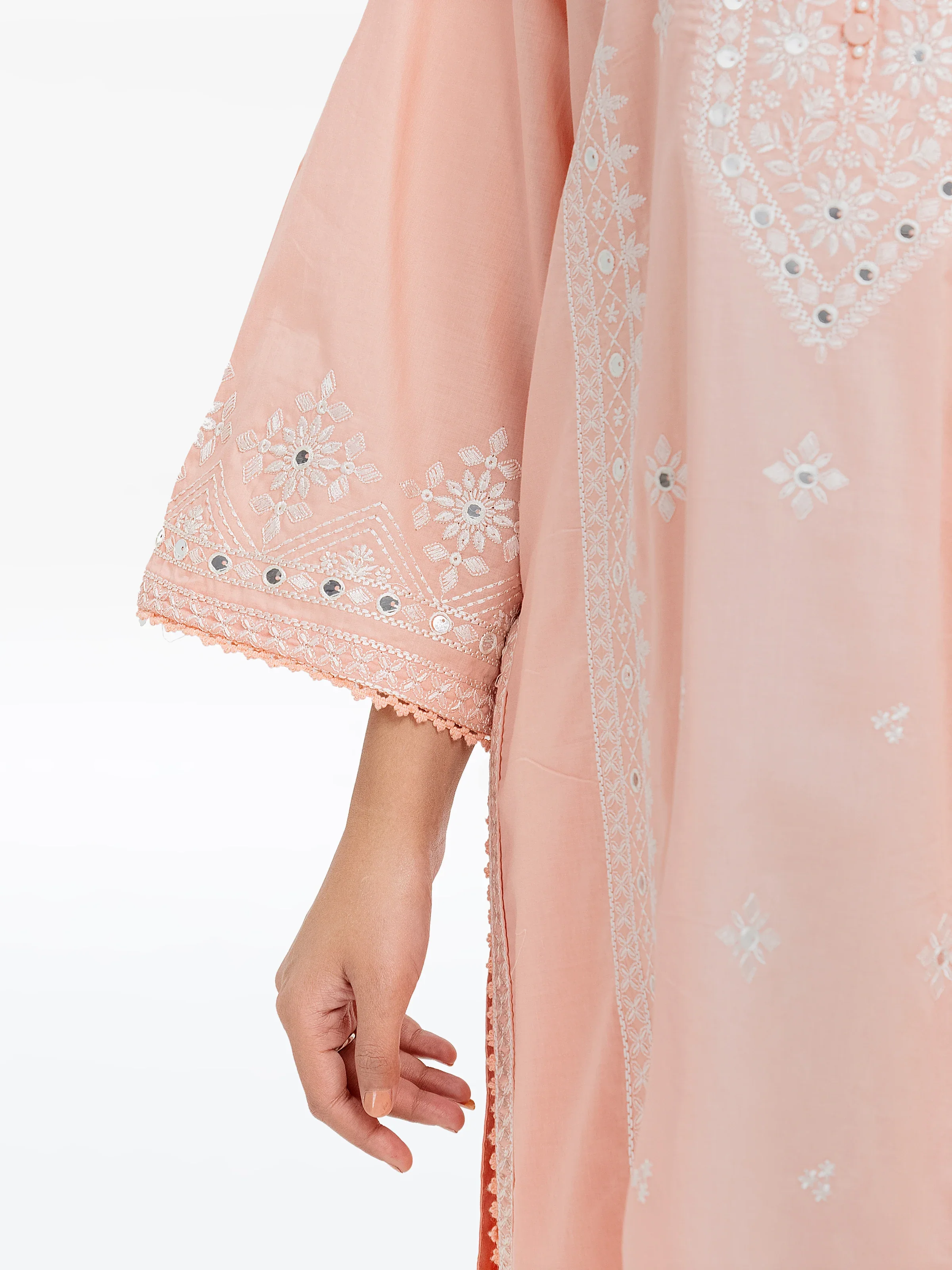 Embroidered Cambric Co-Ord Set - EWTKE25-81628ST - Image 4