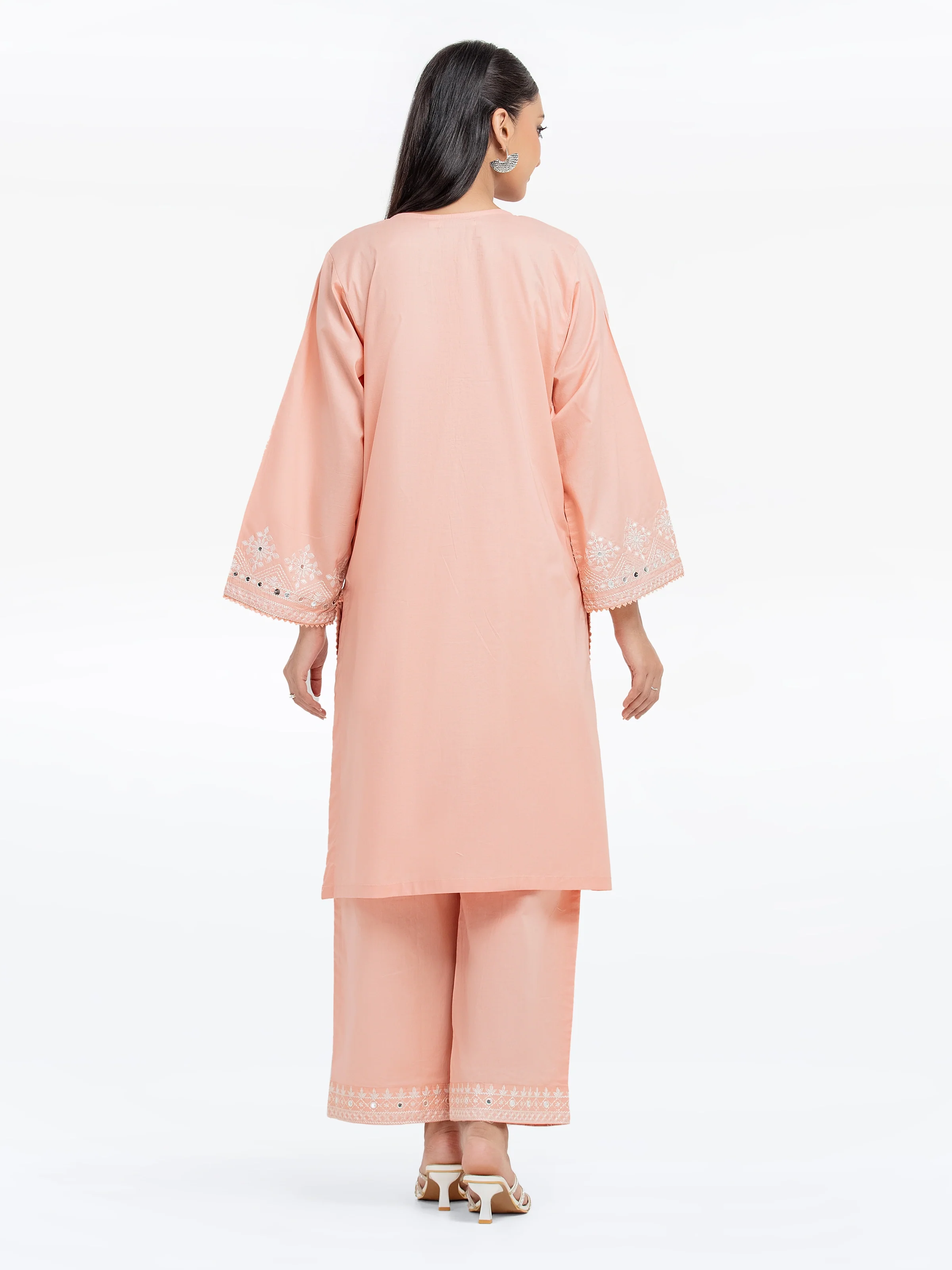 Embroidered Cambric Co-Ord Set - EWTKE25-81628ST - Image 6