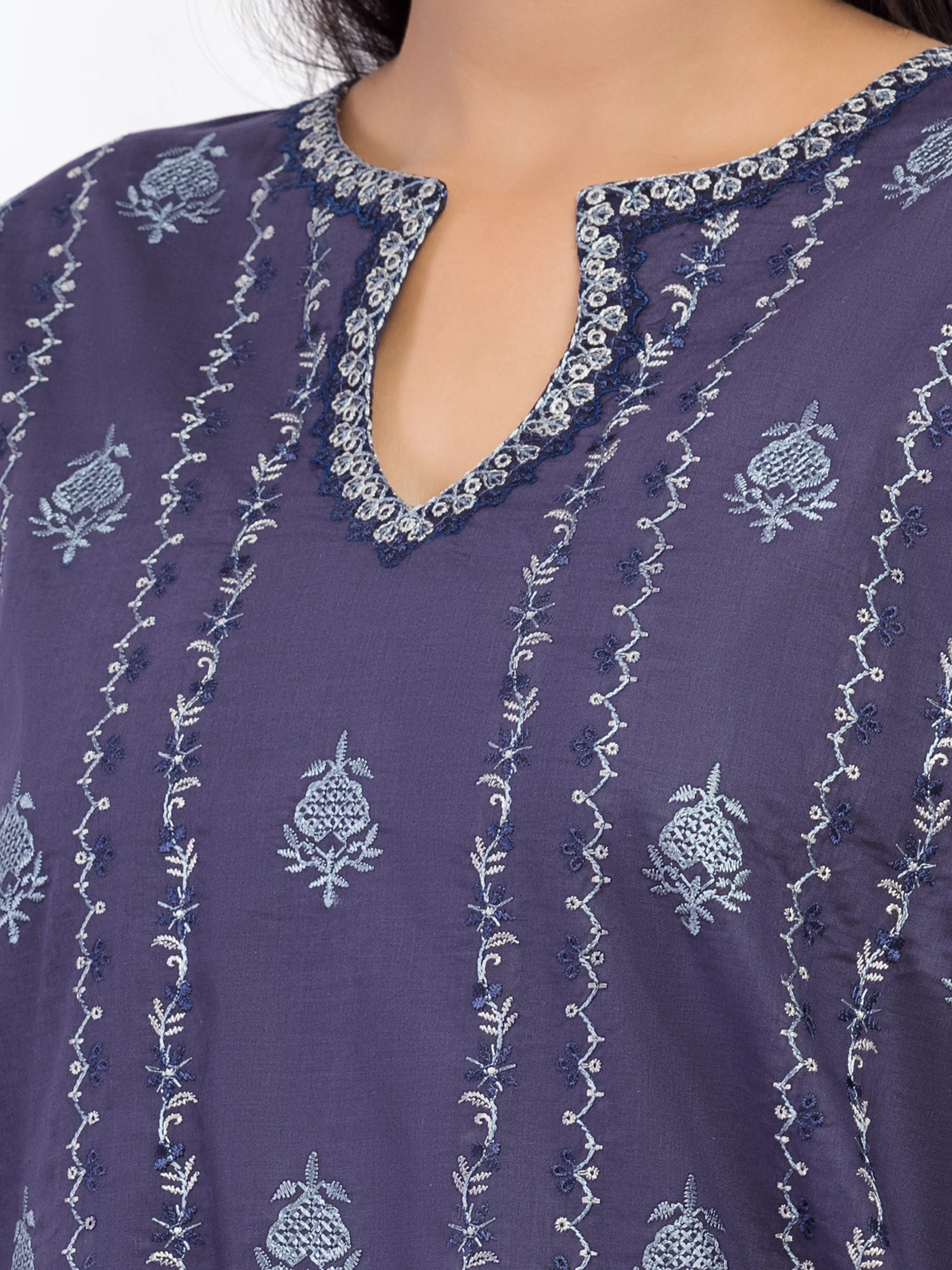 Embroidered Cambric Co-Ord Set - EWTKE25-81630ST - Image 3