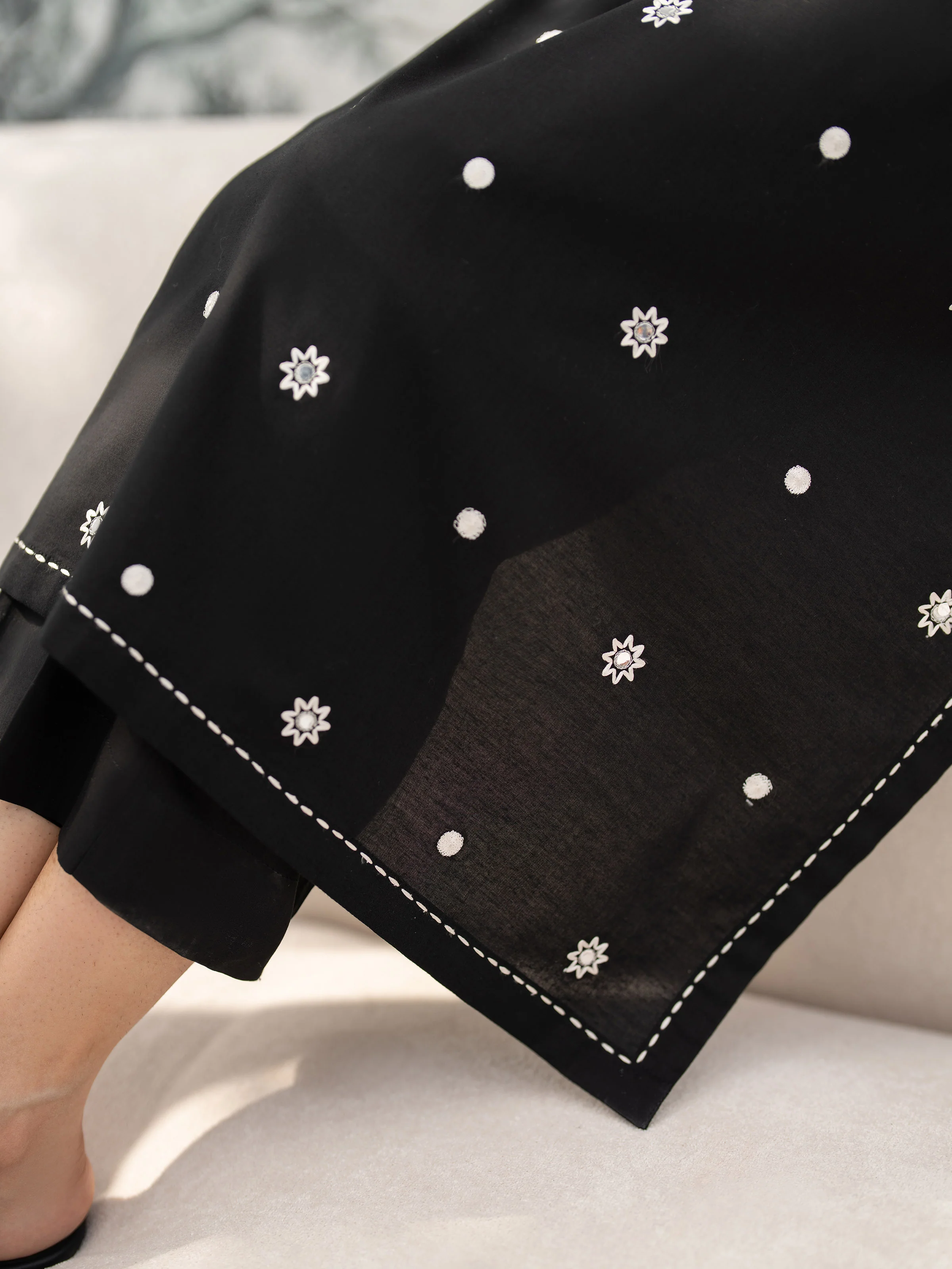 Embroidered Cambric Shirt Trouser - EWTKE5-81091ST - Image 4