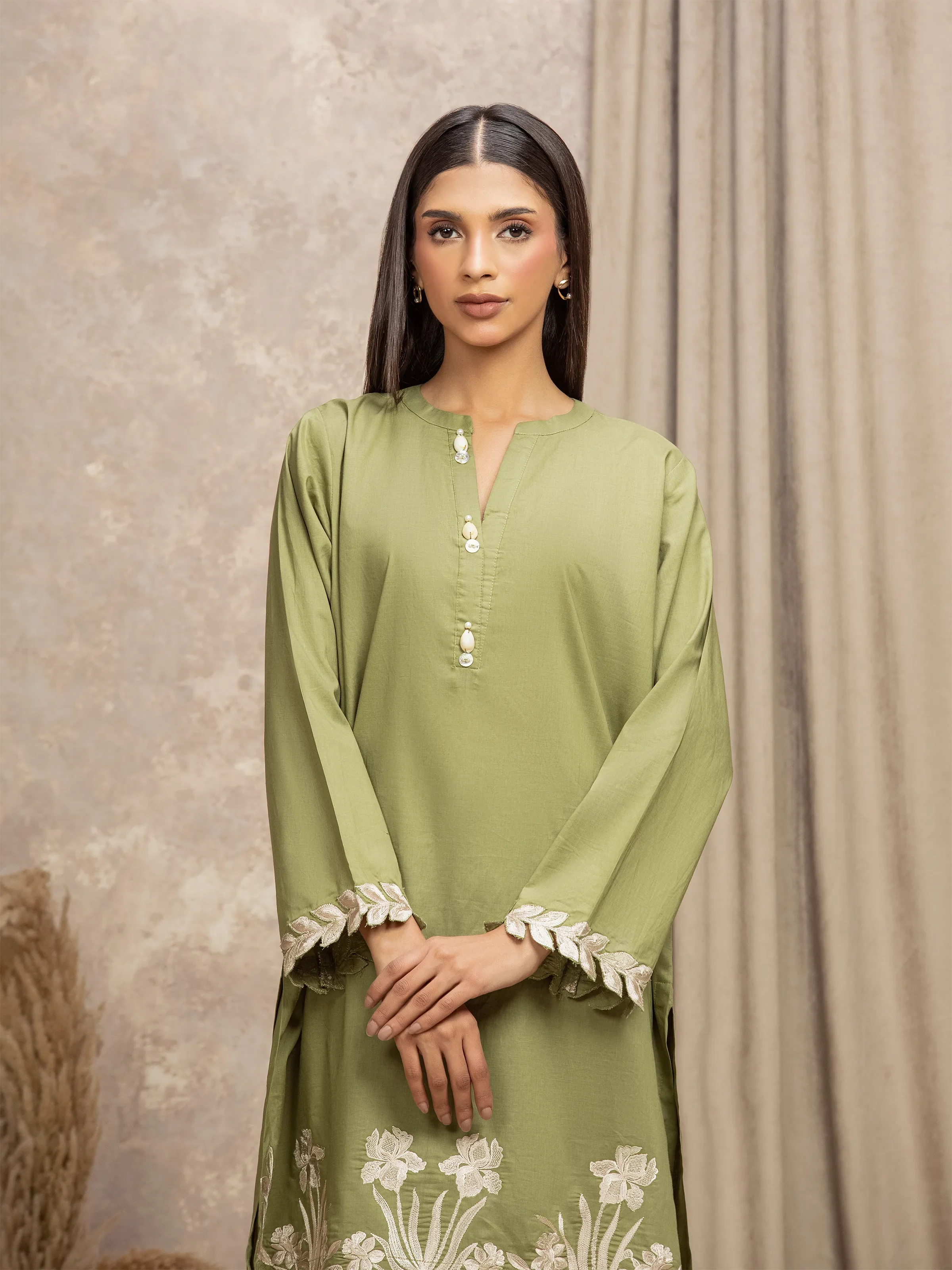 Embroidered Cambric Co-Ord Set - EWTKE5-85012ST - Image 2