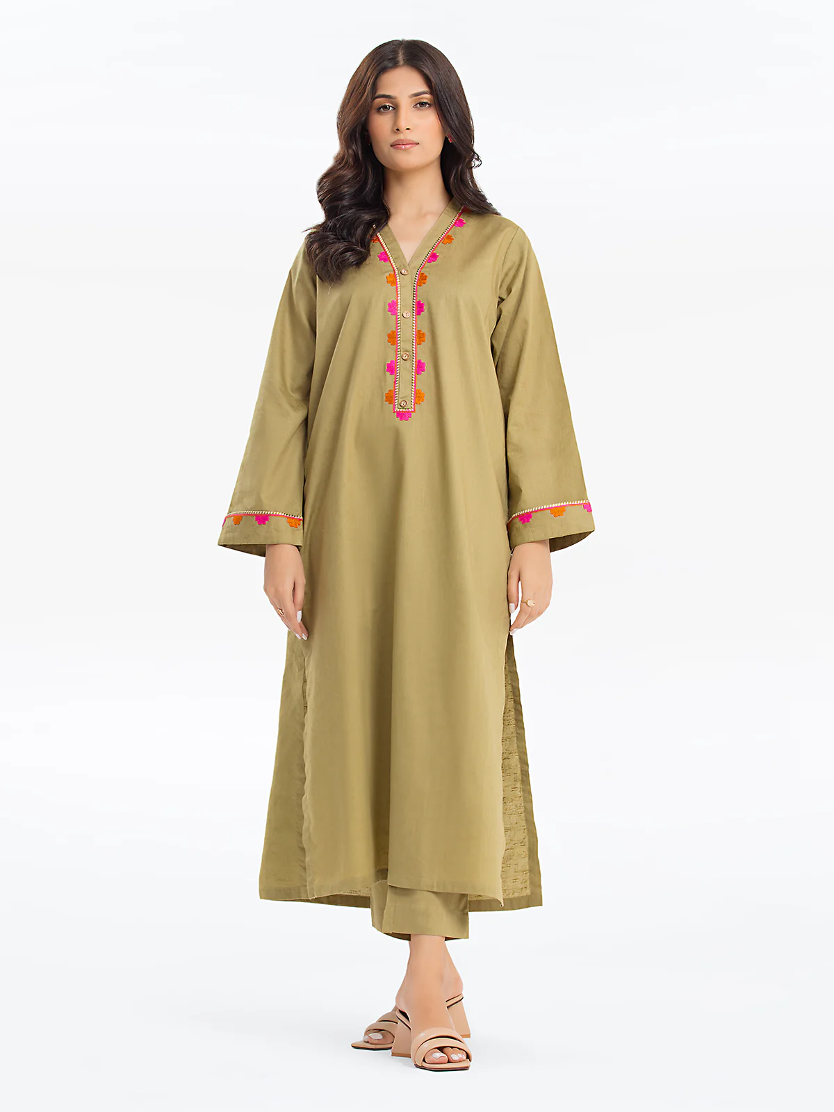 Embroidered Dobby Shirt Trouser - EWTKE24-69655ST