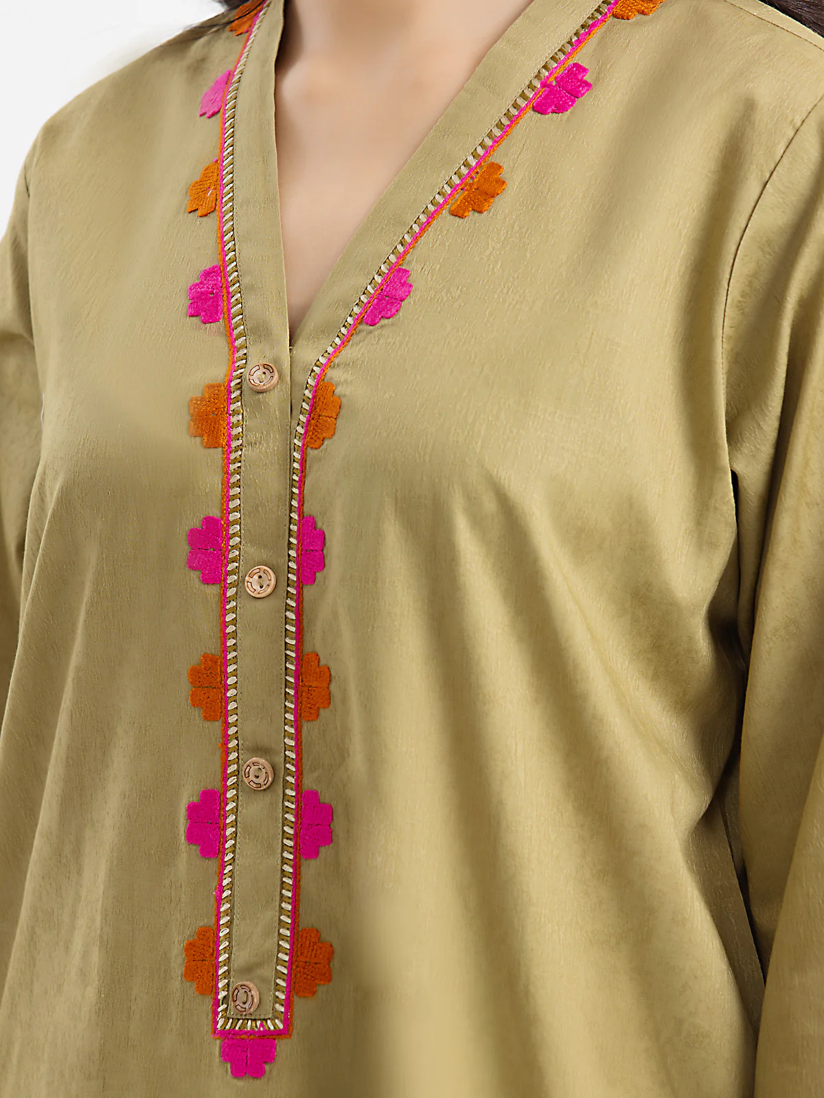 Embroidered Dobby Shirt Trouser - EWTKE24-69655ST - Image 3