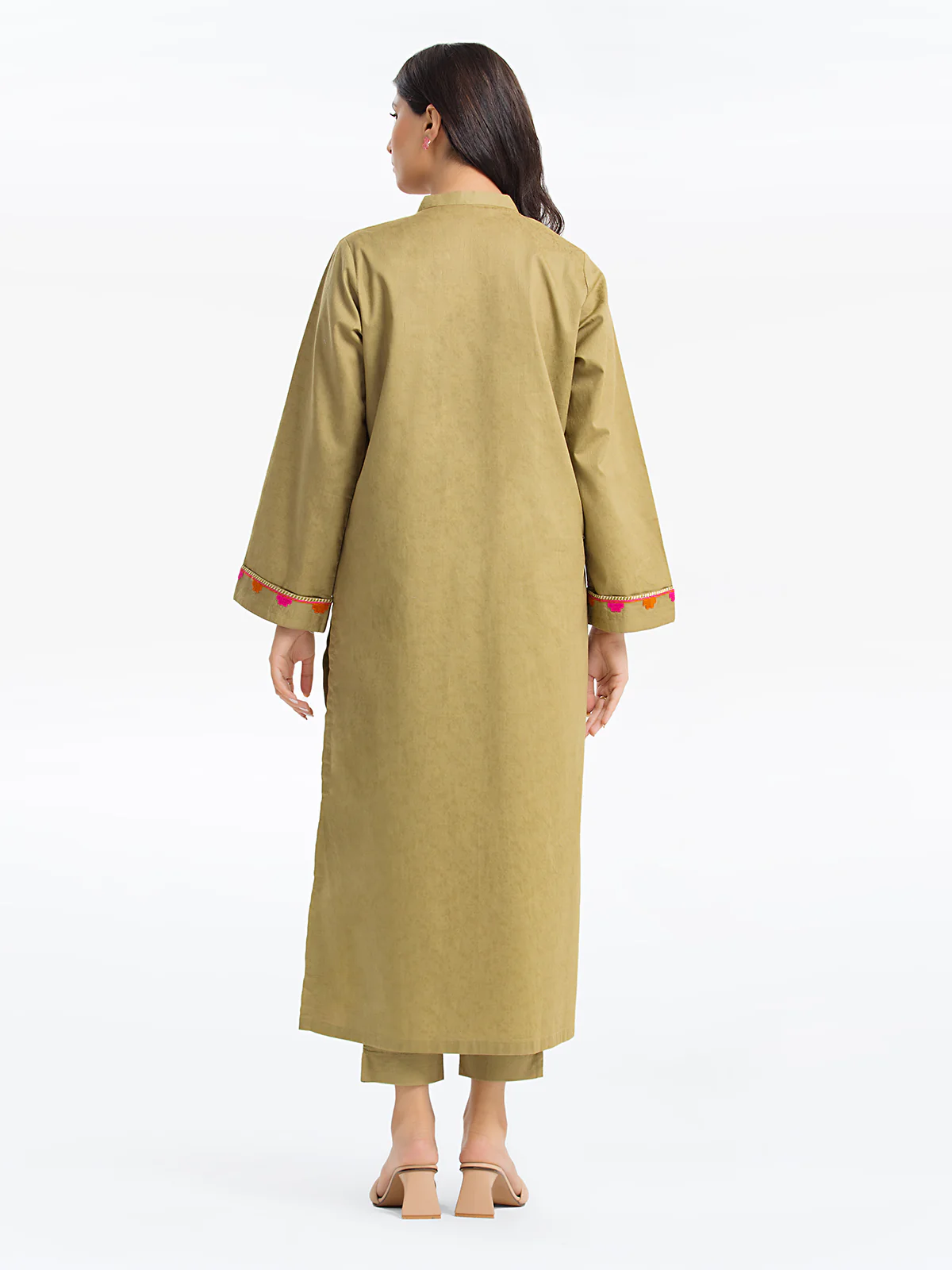 Embroidered Dobby Shirt Trouser - EWTKE24-69655ST - Image 6