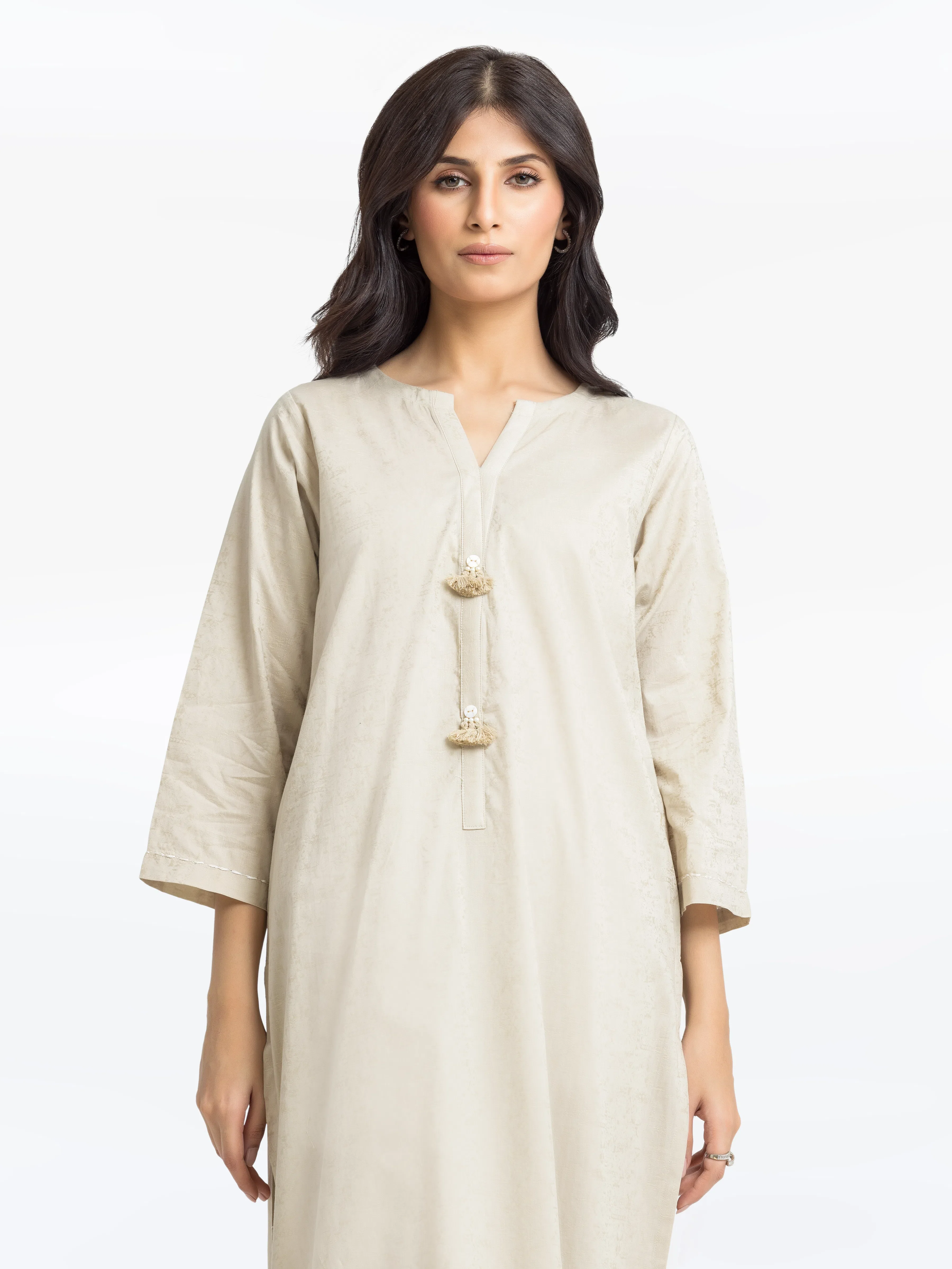Embroidered Dobby Shirt Trouser - EWTKE24-69656ST