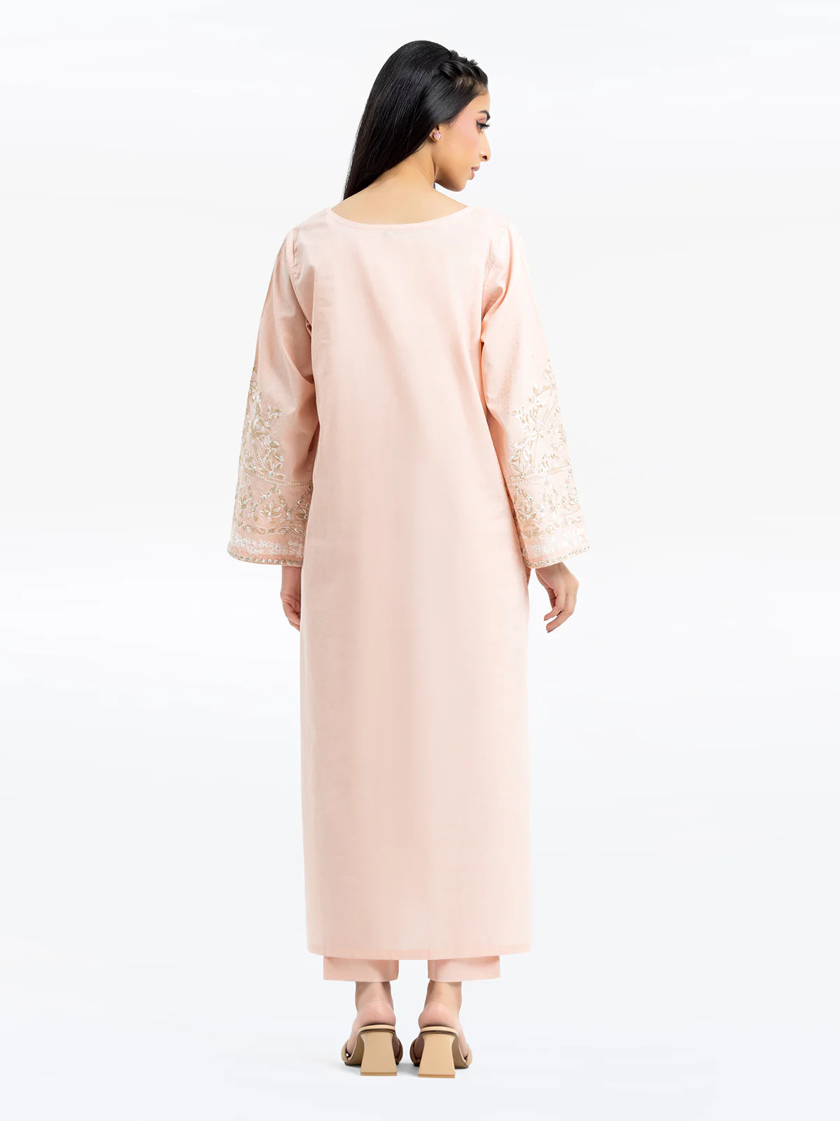 Embroidered Dobby Shirt Trouser - EWTKE24-69689ST - Image 5