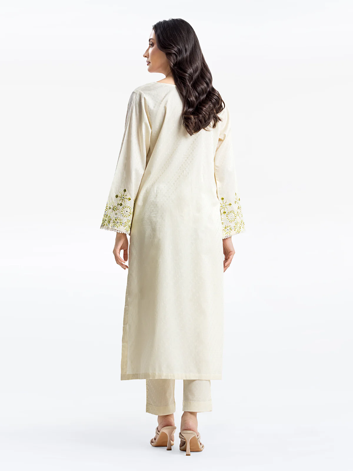 Embroidered Dobby Co-Ord Set - EWTKE24-69691ST - Image 5