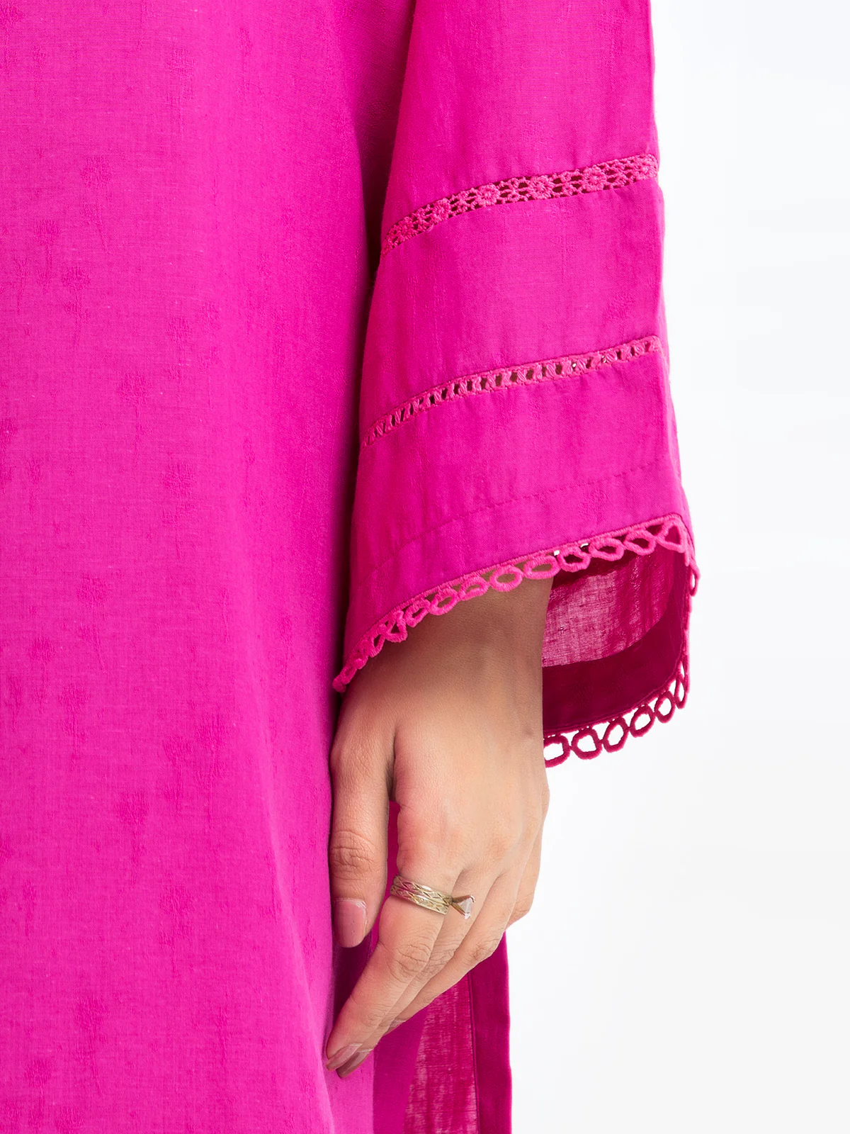Embroidered Dobby Shirt Trouser - EWTKE24-69696ST - Image 4