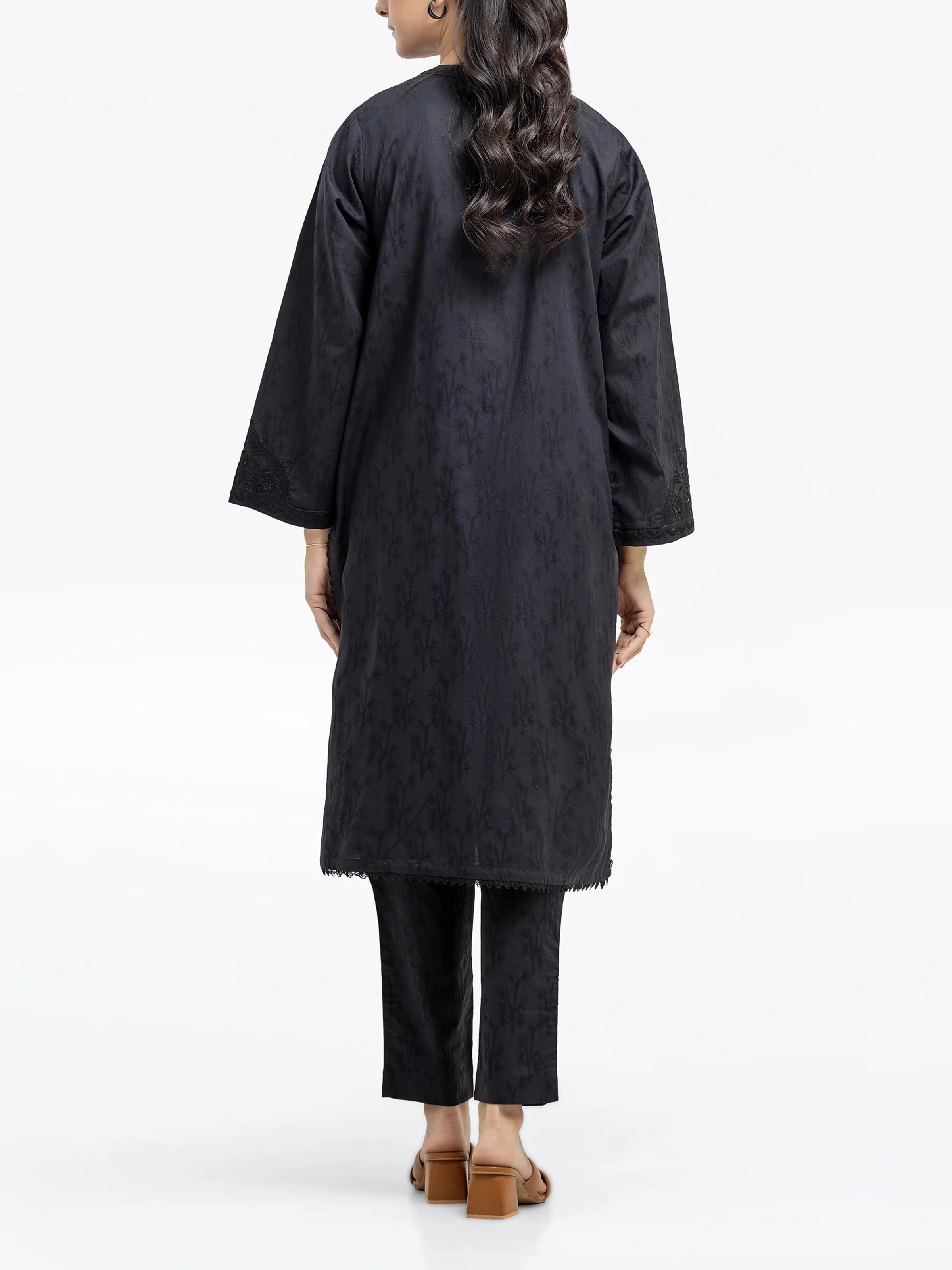 Embroidered Dobby Shirt Trouser - EWTKE24-80114ST - Image 4