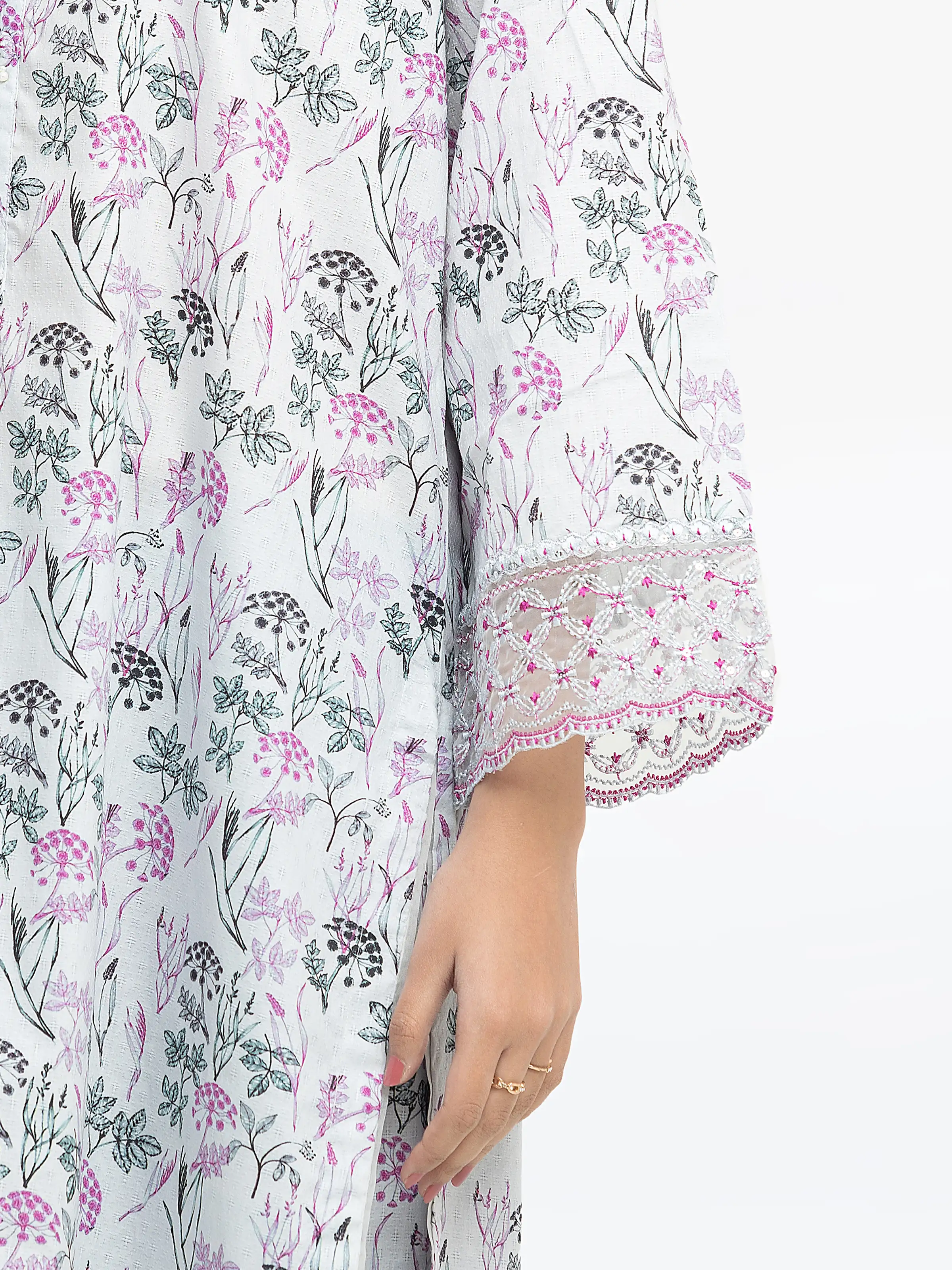 Embroidered Dobby Co-Ord Set - EWTKE24-81345ST - Image 4