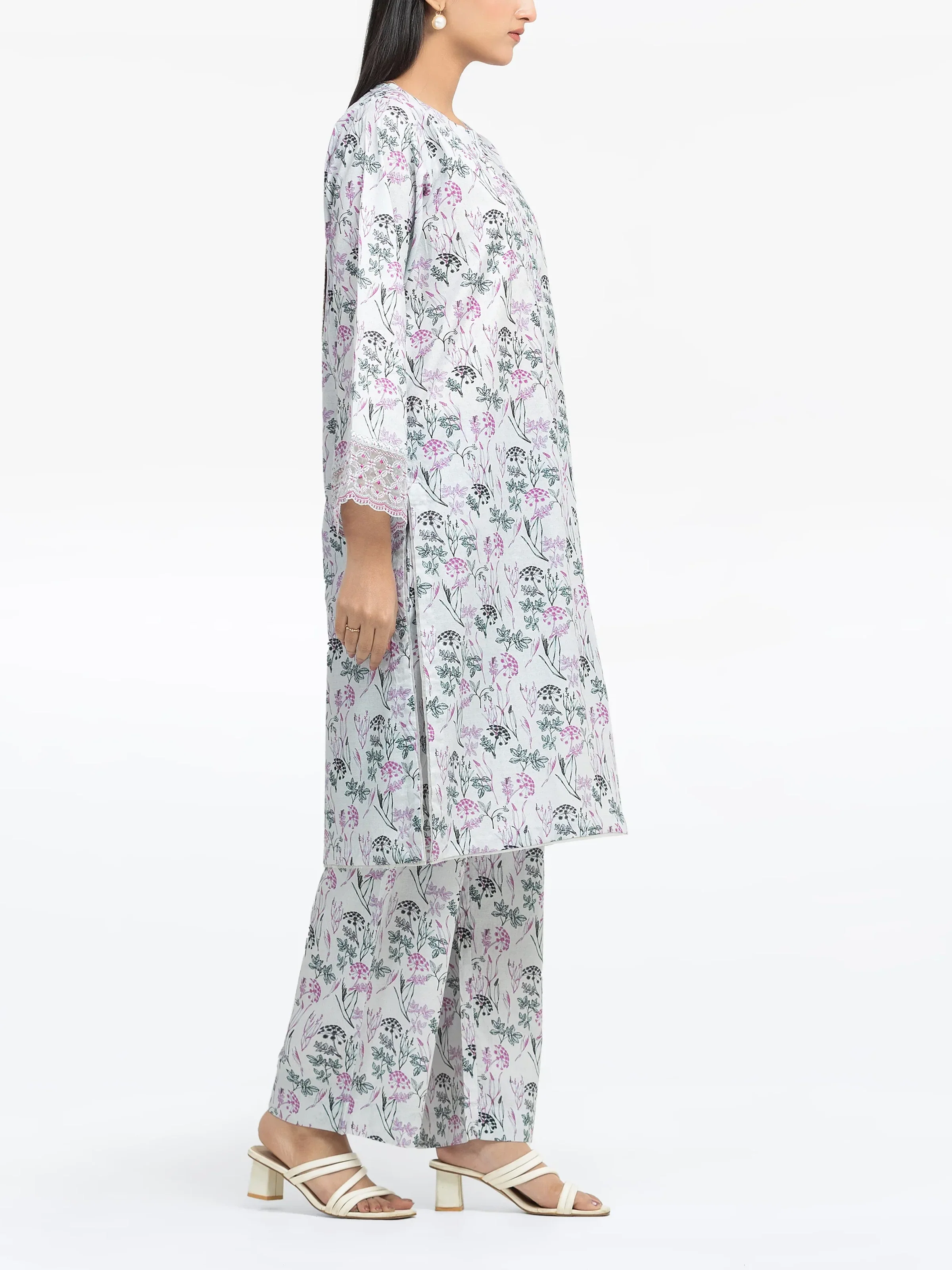 Embroidered Dobby Co-Ord Set - EWTKE24-81345ST - Image 5