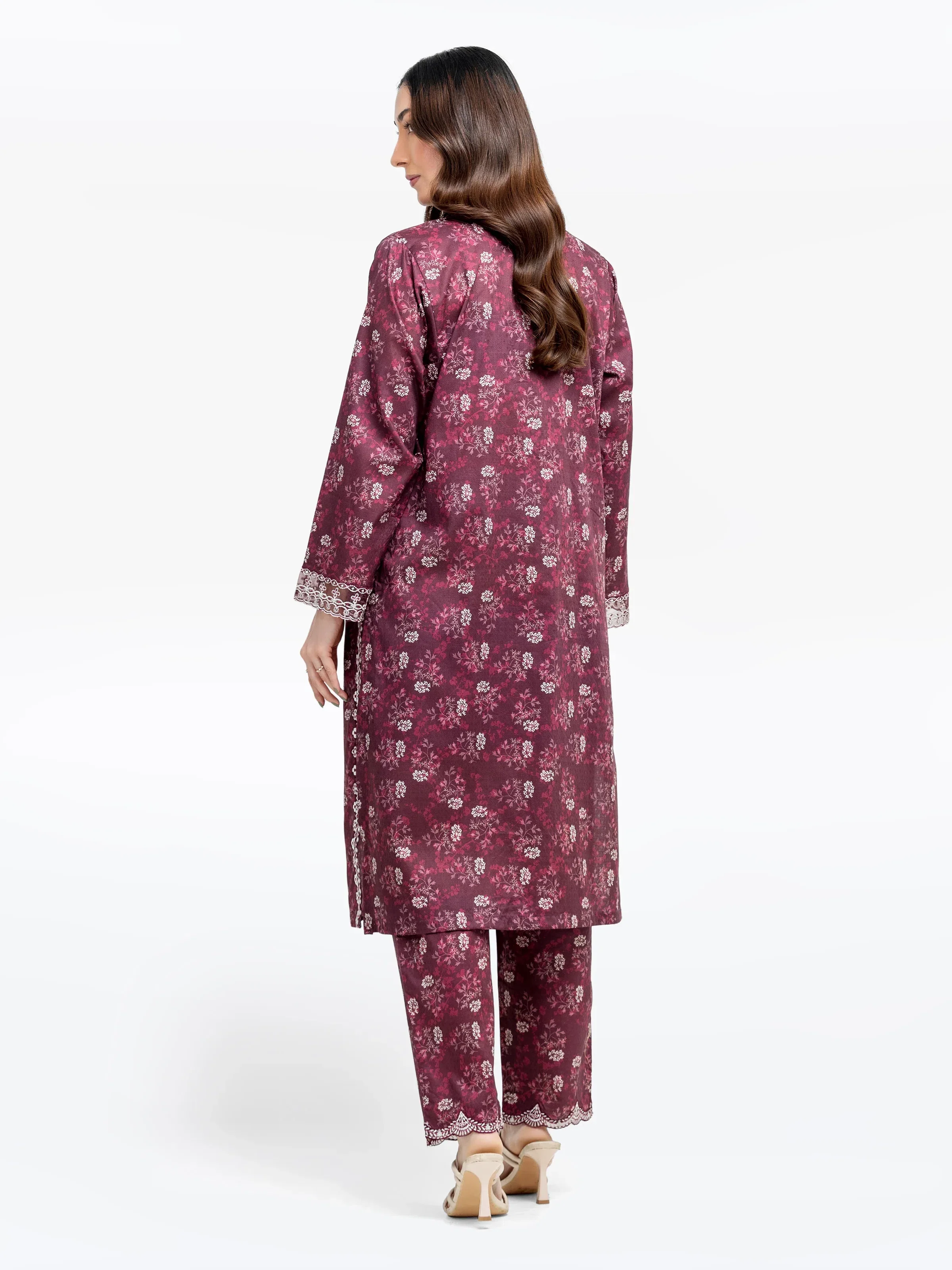 Embroidered Dobby Co-Ord Set - EWTKE24-81352ST - Image 5