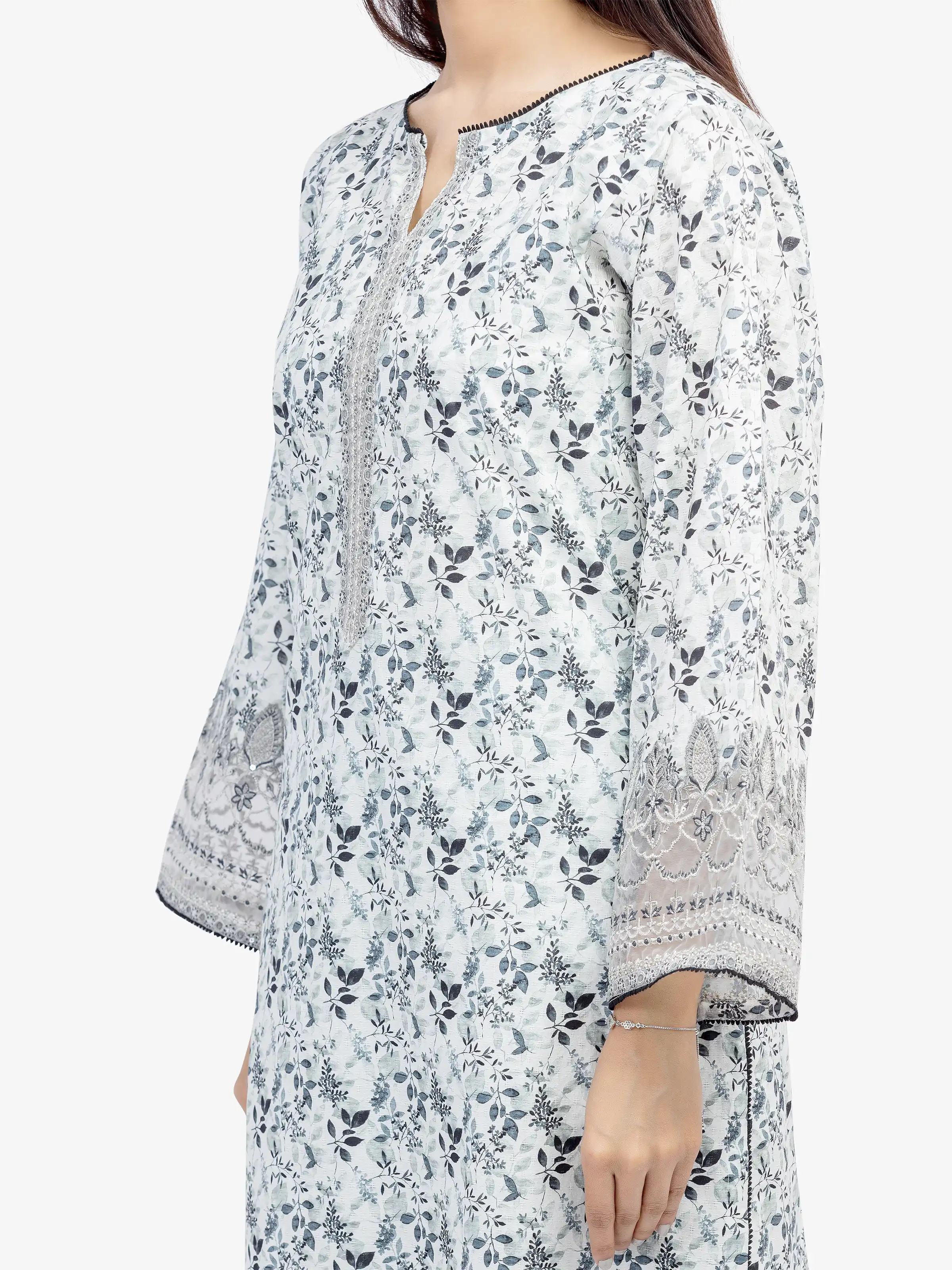 Embroidered Dobby Co-Ord Set - EWTKE24-81354ST - Image 3